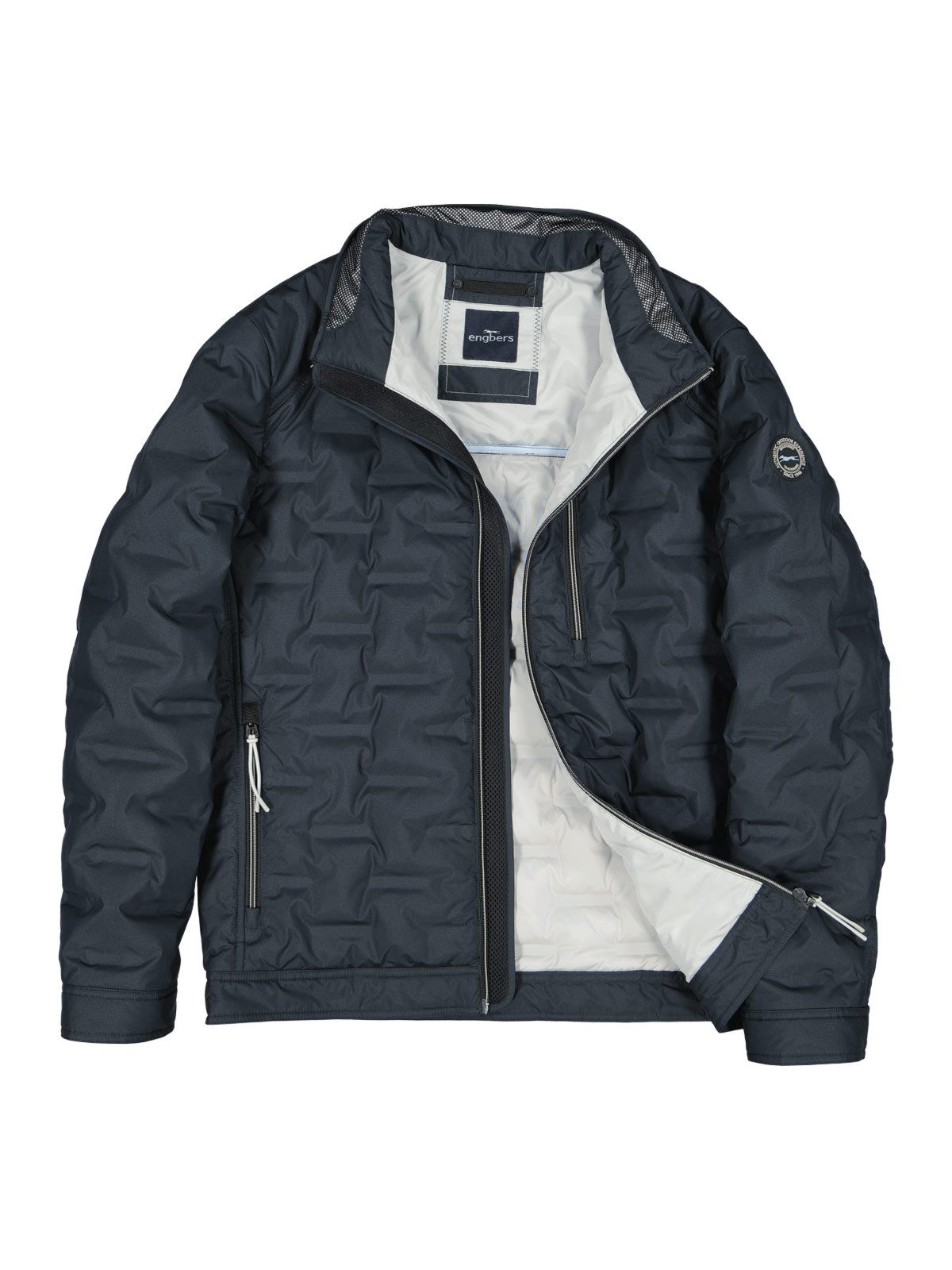 Engbers Steppjacke Herren Jacke mit dezenter Struktur, Saphirblau
