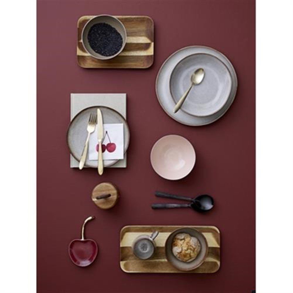Bloomingville Besteck-Set 21150000, 4-teilig Gold beschichtet Messer Gabel Löffel Dänisches Design
