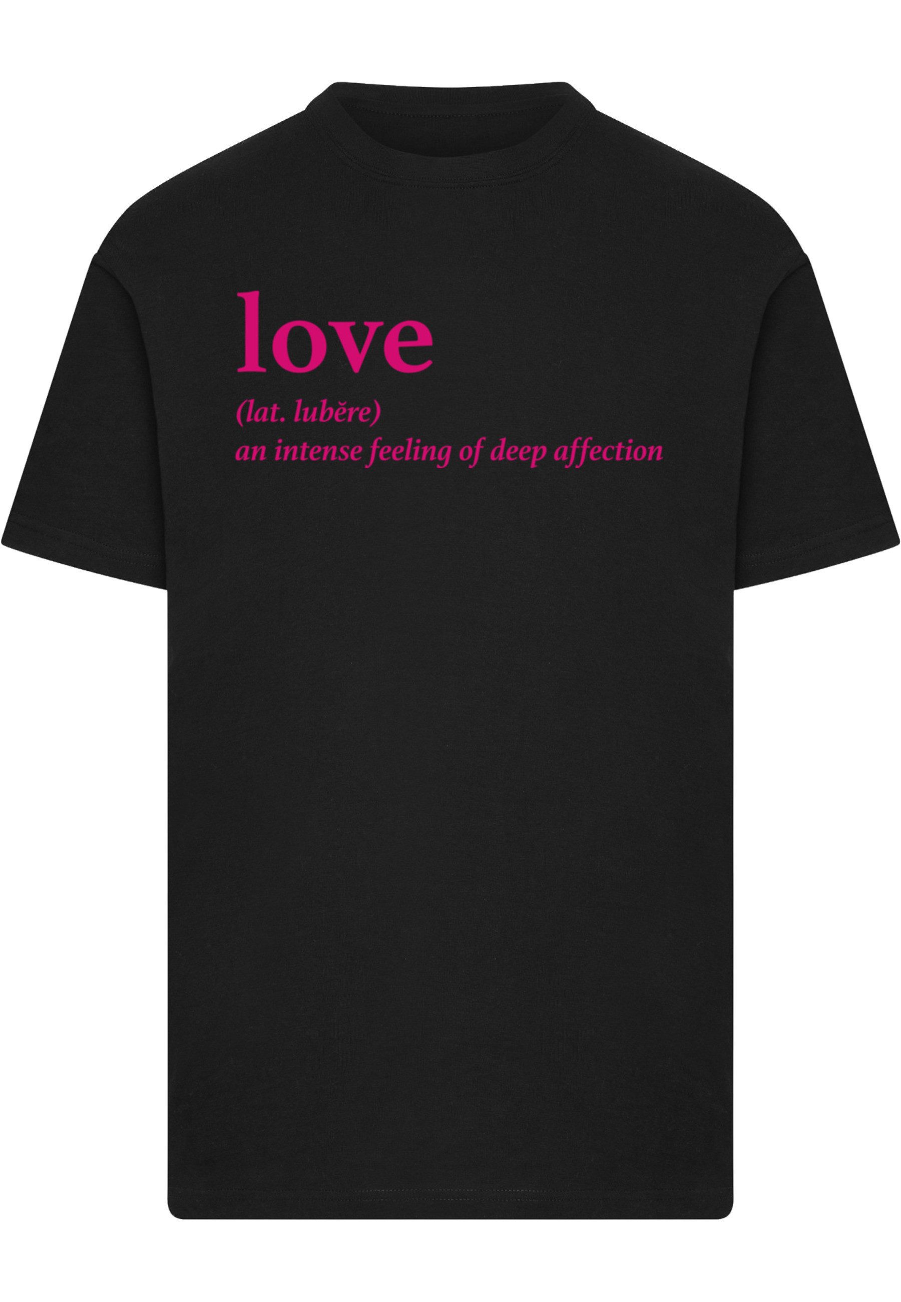 T-Shirt MisterTee Damen Love Definition T-Shirt Round Neck
