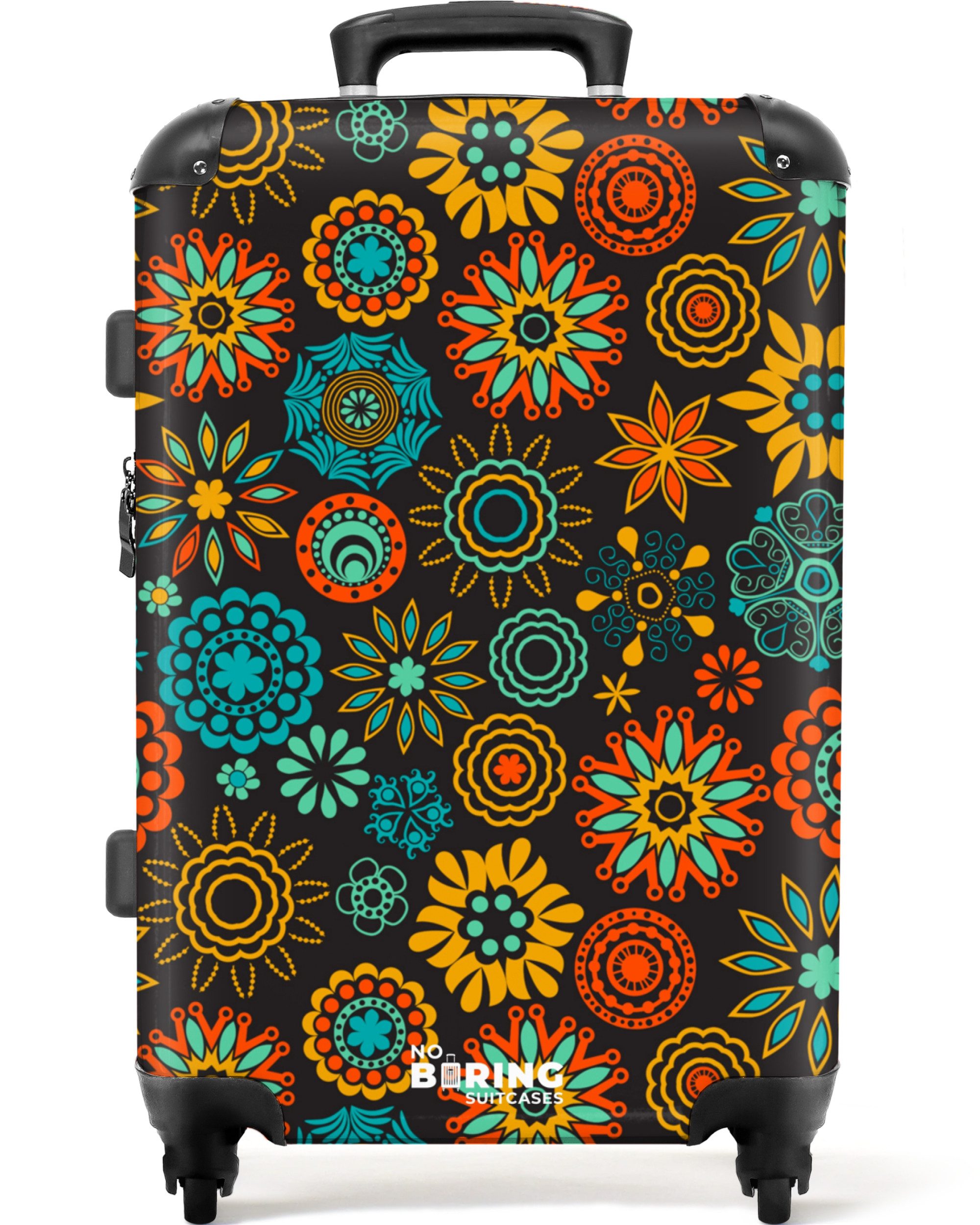 NoBoringSuitcases.com© Hartschalen-Trolley Boho - Blumen - günstig online kaufen