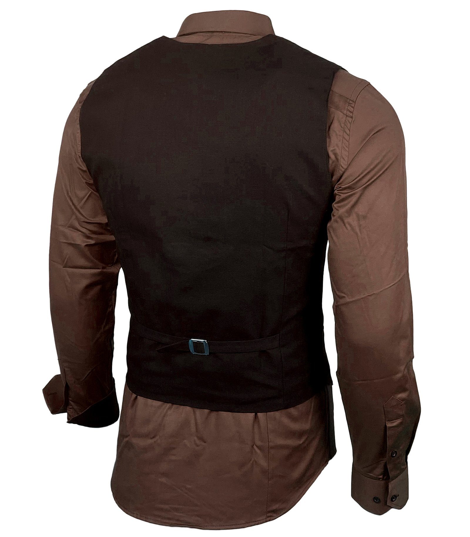 Baxboy Langarmhemd Baxboy Hemd/Weste/Krawatte Set Business Herrenanzug-Set HWKR B-101