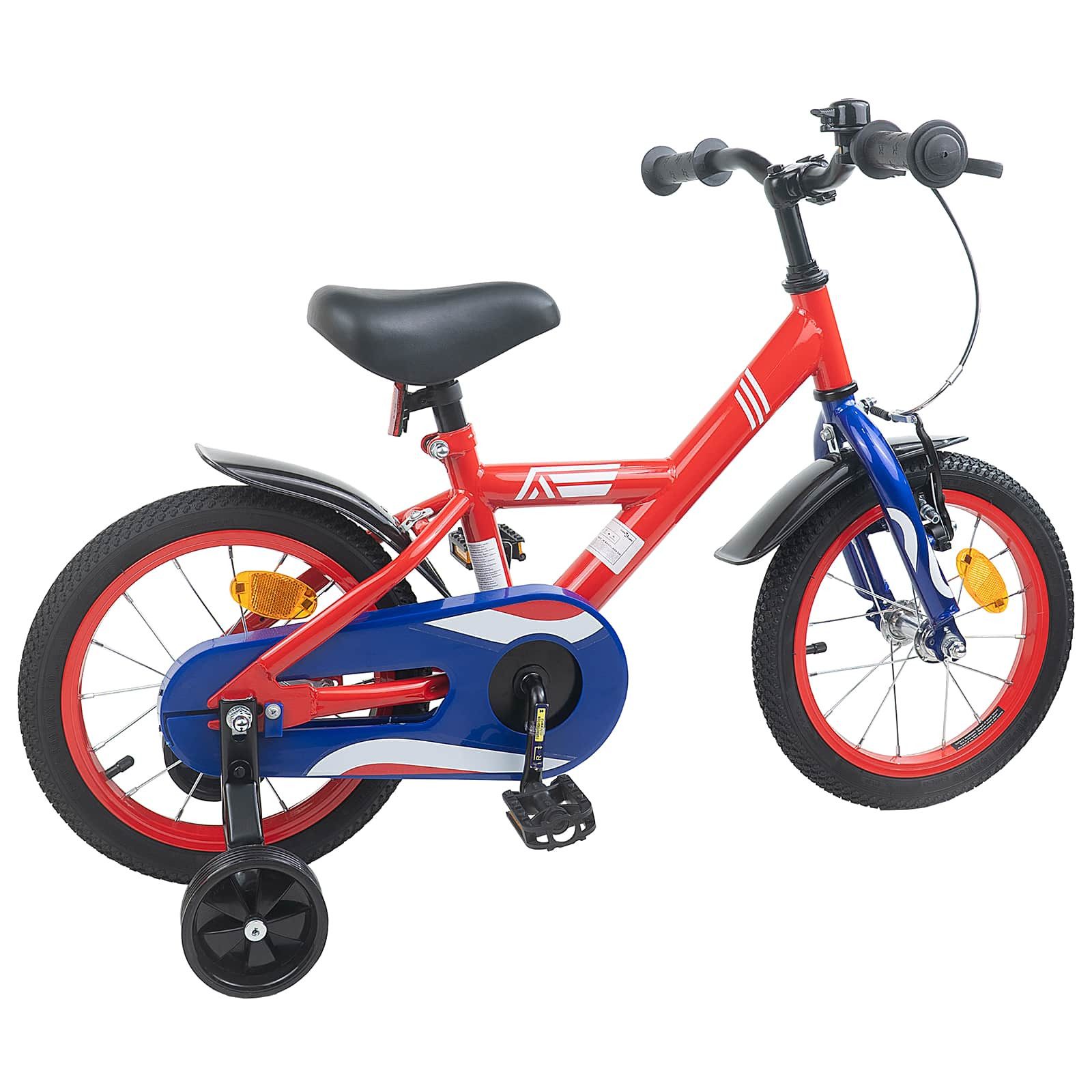vidaXL Kinderfahrrad 90 x 49 x 67,5 cm Kinderfahrrad 12 Zoll für 2-4 Jahre alt Rot Stützräd
