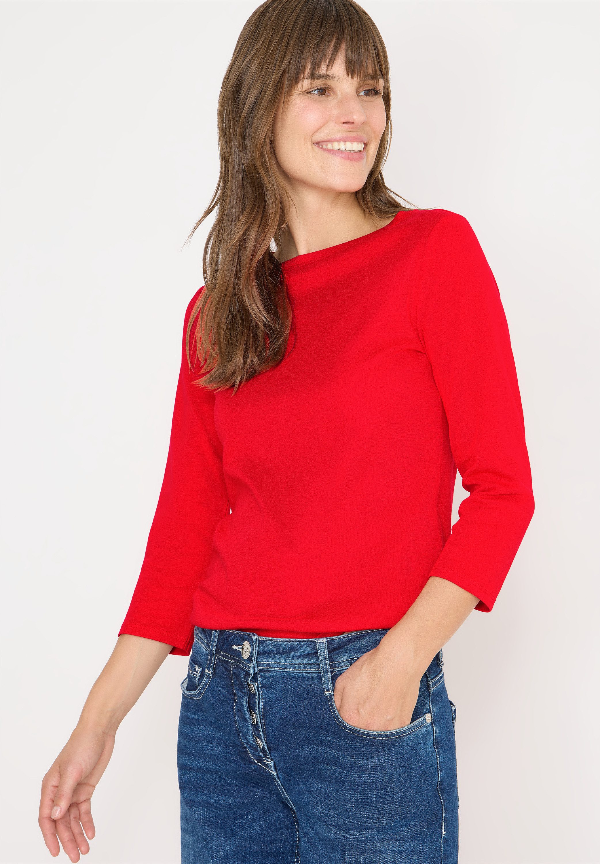 CECIL 3/4-Arm-Shirt mit U-Boot-Ausschnitt günstig online kaufen