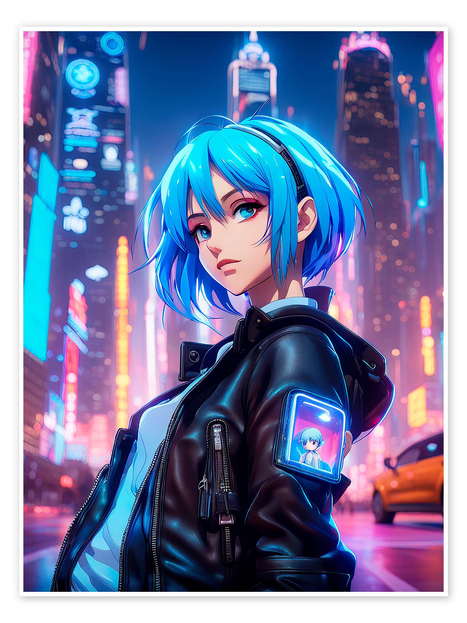 Posterlounge Wandbild Japanisches Anime-Mädchen II, nobelart, erhältlich als Poster, Leinwandbild, Wandsticker oder Acrylglasbild