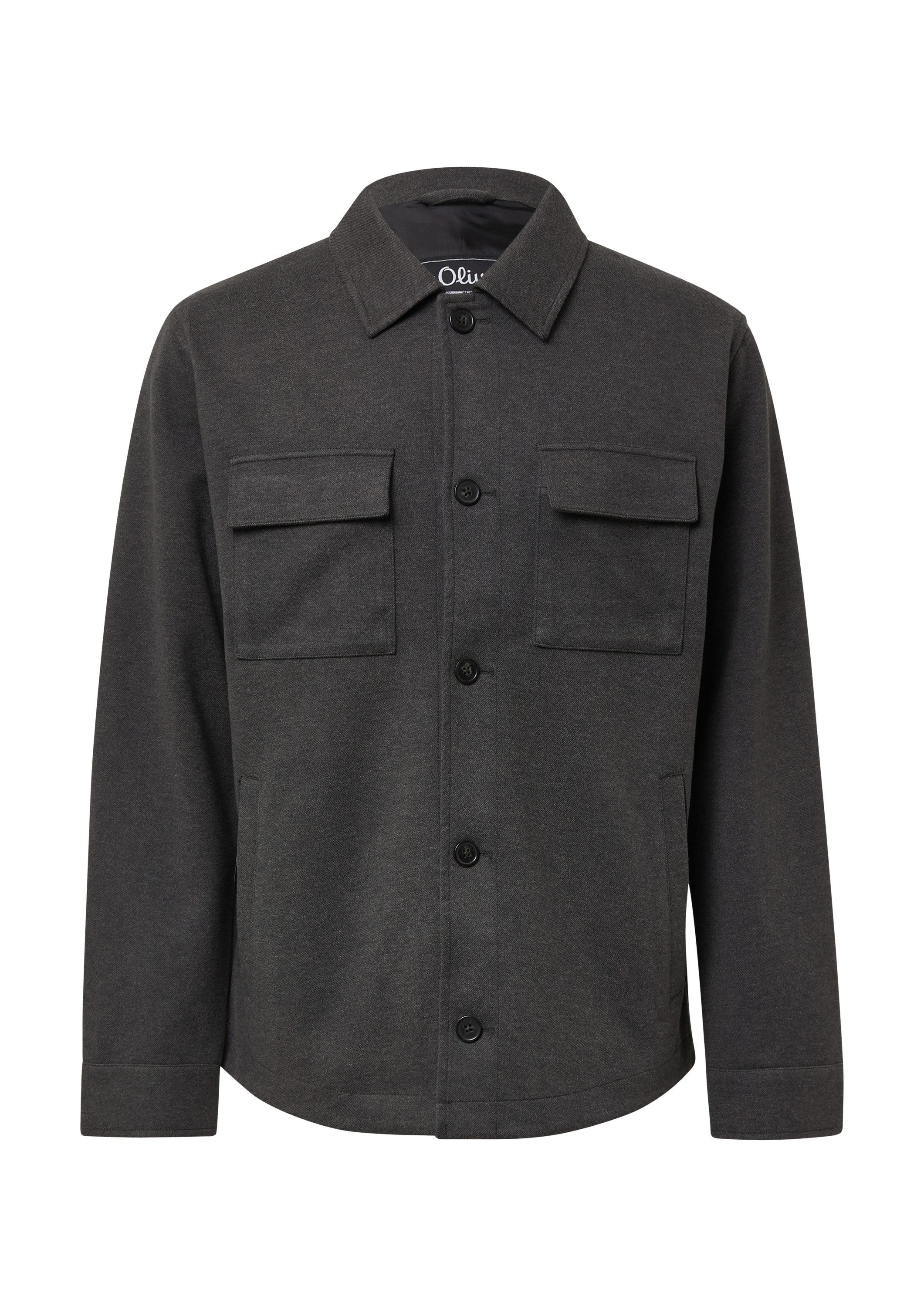 s.Oliver Hemdjacke Outdoor-Jacke Softes Overshirt mit Kentkragen und aufges günstig online kaufen
