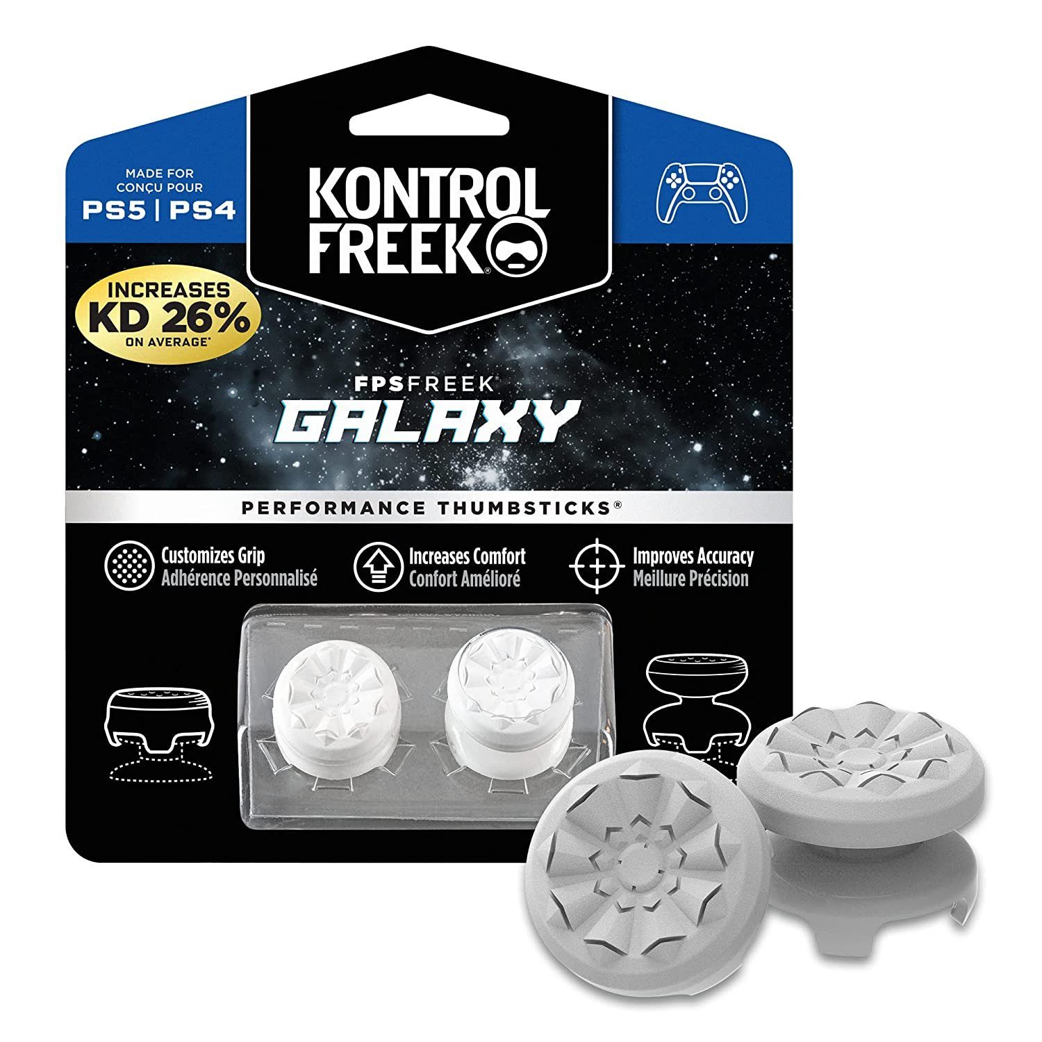 KontrolFreek Tastatur-Tastenkappen KontrolFreek FPS Freek Galaxy Weiß für PS4 & PS5