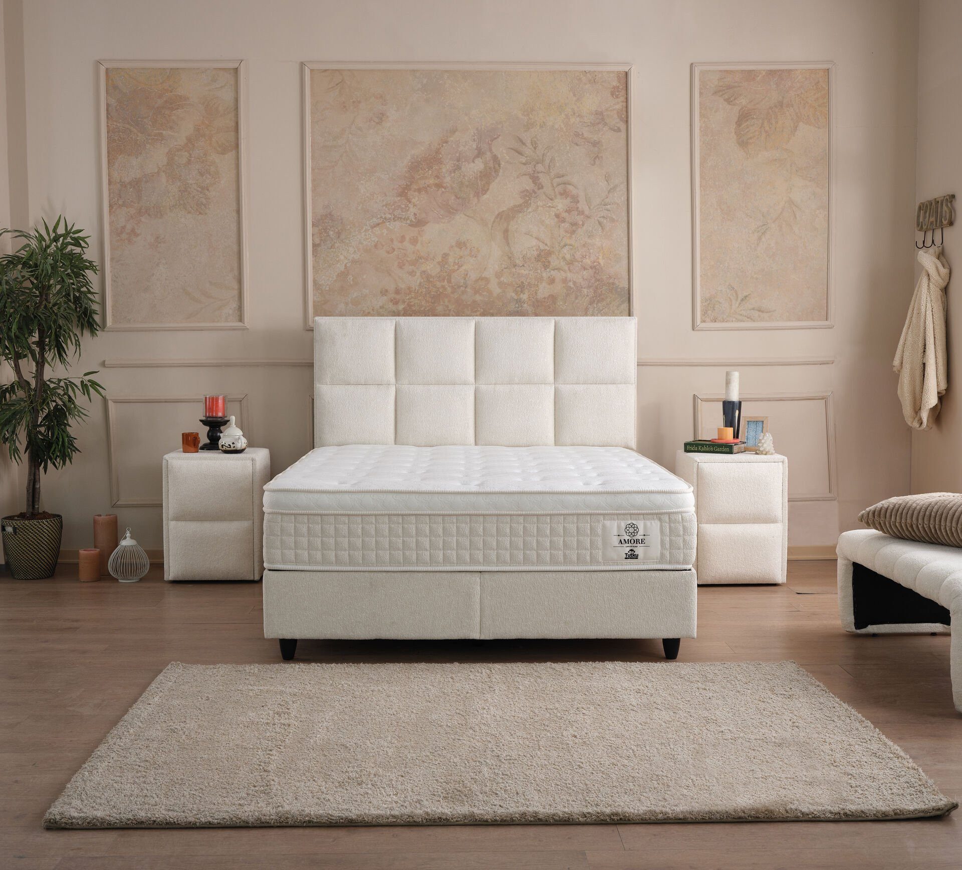 gowoll Boxspringbett mit Matratze Polsterbett Stauraumbett mit Betkasten inkl. Lieferung, inklusive Matratze