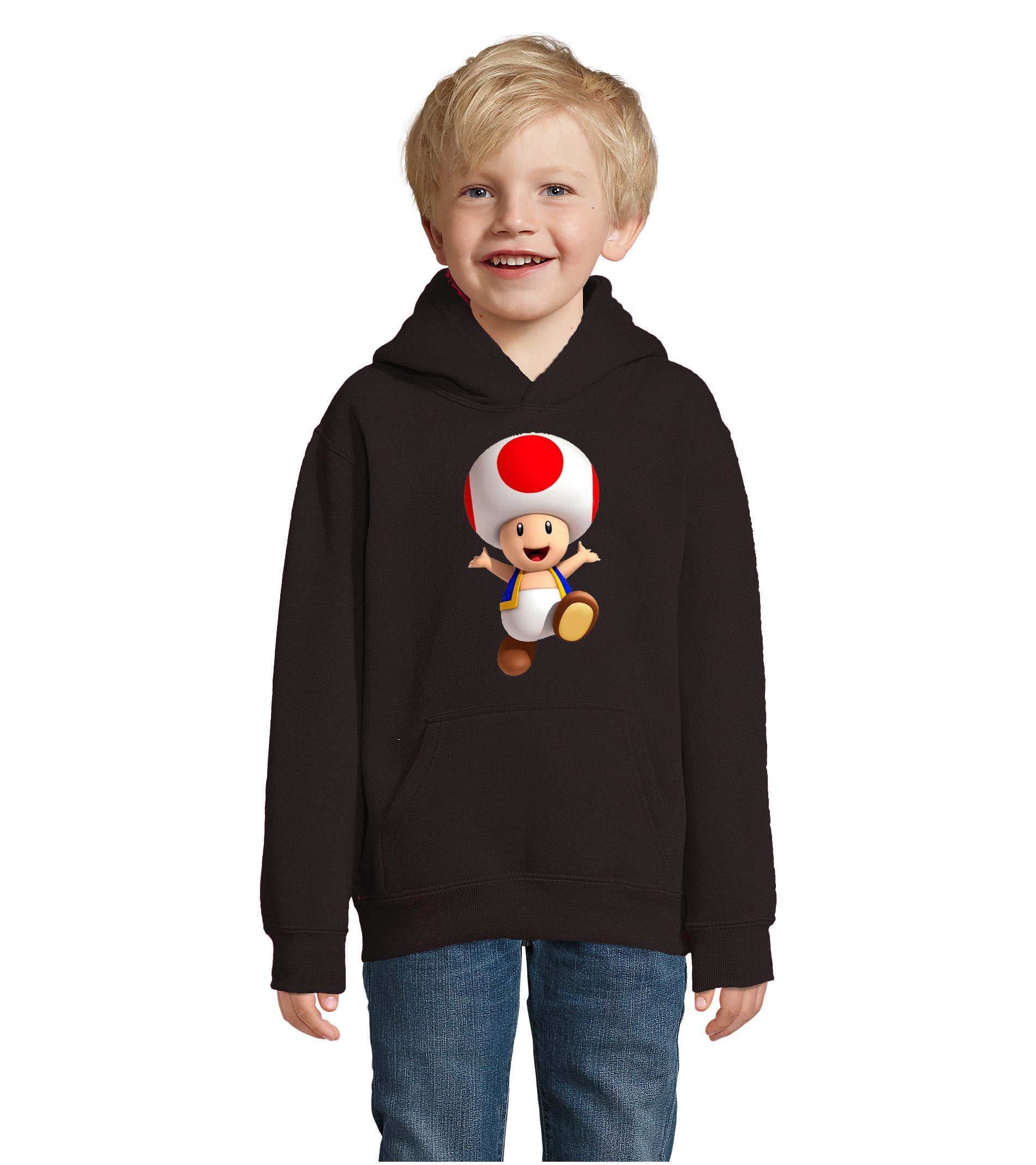 Blondie & Brownie Hoodie Toad Kinder Hoodie Super Mario Kapuzenpullover für Jungen und Mädchen (Einzelartikel, Einzelartikel) Toad Kinder Sweatshirt Print