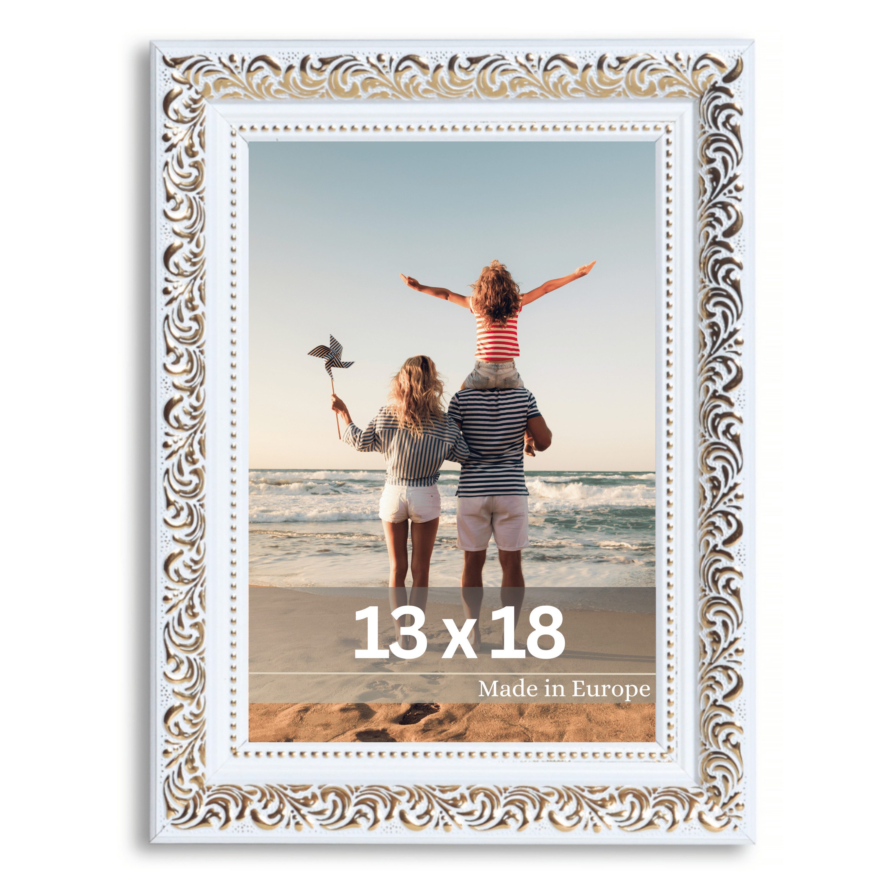 Victor (Zenith) Bilderrahmen Rubens, Bilderrahmen 13x18 cm Weiß Gold, Bilde günstig online kaufen