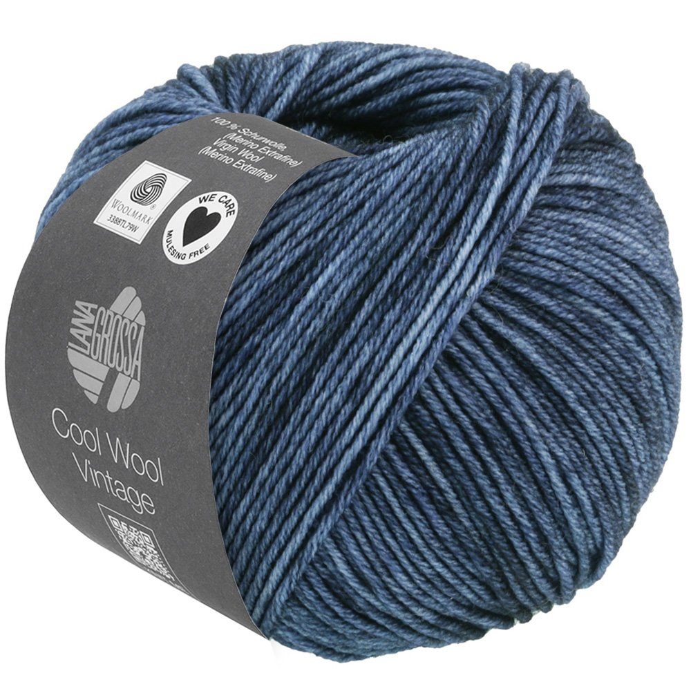 LANA GROSSA COOL WOOL VINTAGE Häkelwolle, 160 m (Ton-in-Ton gefärbte Merinowolle in Vintage-Optik), 50 g