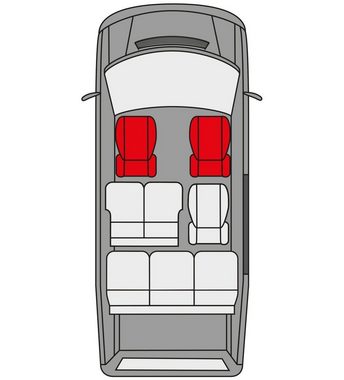 WALSER Autositzbezug Sitzbezüge für VW Caddy Einzelsitz vorn Fahrer o. Beifahrer, ab 02/04
