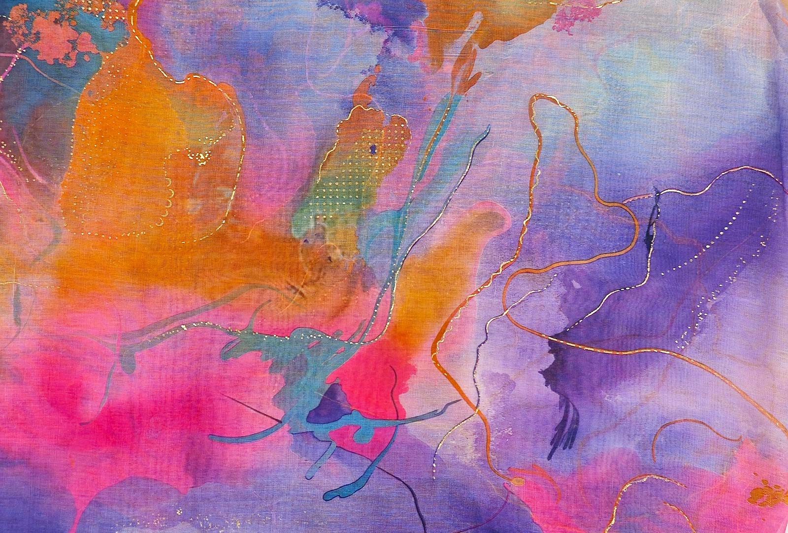 styleBREAKER Loop Loop Aquarell Glow Metallic Akzente, (1-St) günstig online kaufen