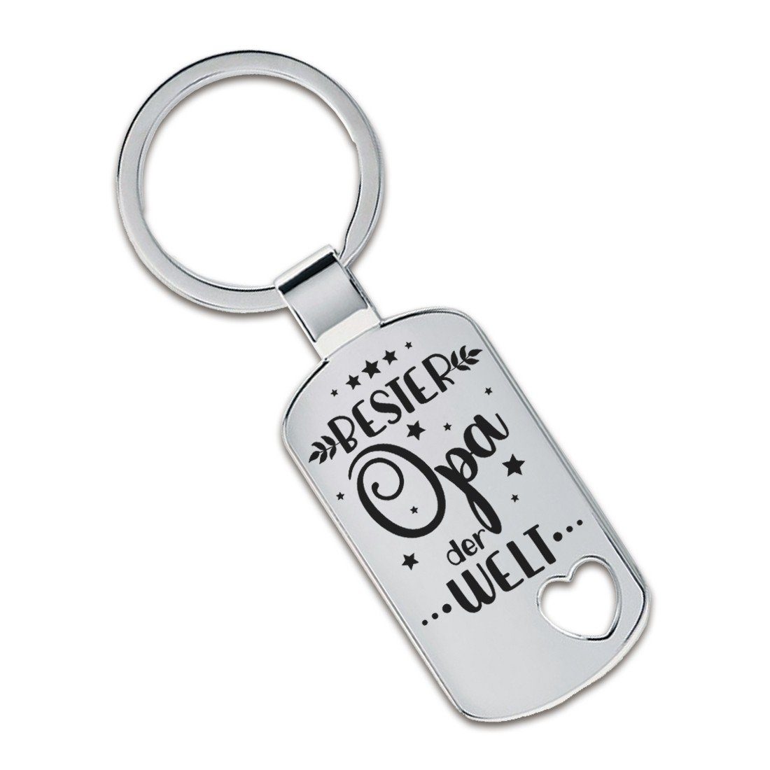 Lieblingsmensch Schlüsselanhänger Bester Opa der Welt - ein tolles Geschenk und Glücksbringer (Schlüsselanhänger mit Gravur, inklusive Schlüsselring), Robuste und filigrane Lasergravur