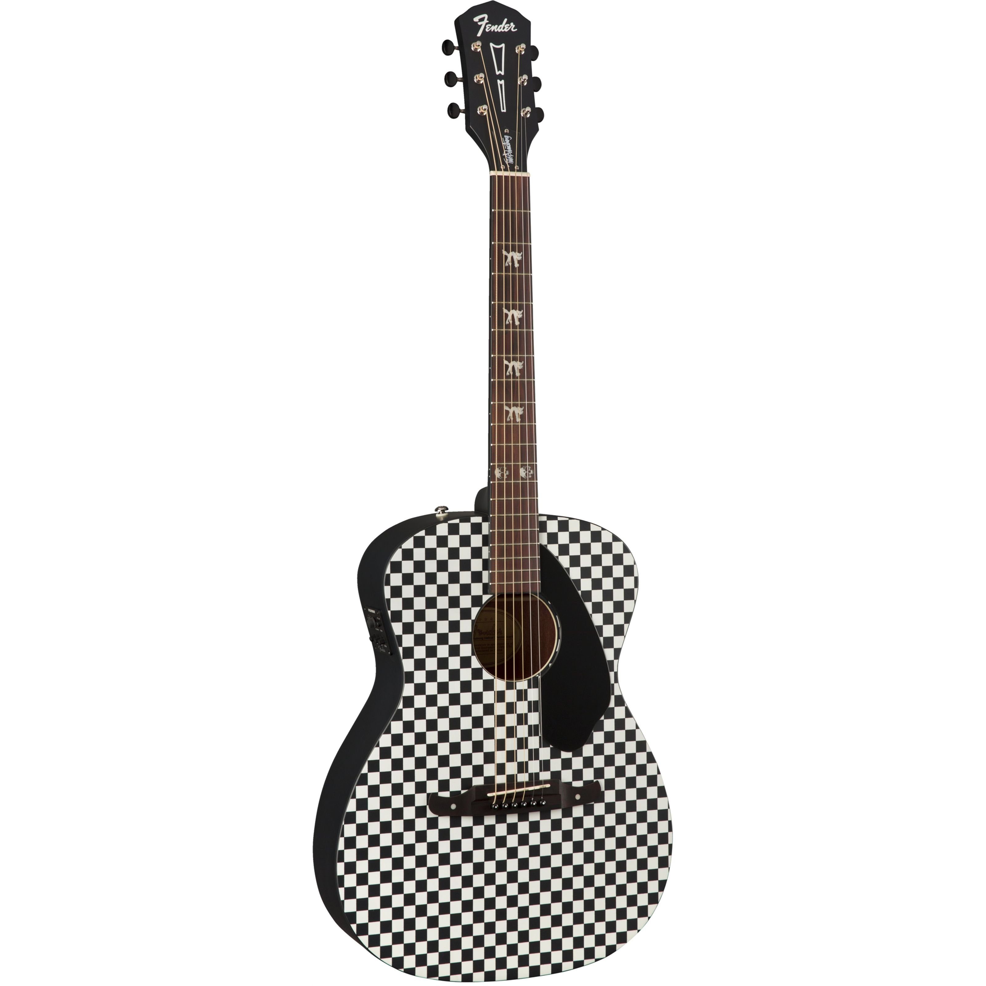 Fender Westerngitarre, Westerngitarren, 000/OM Gitarren, Tim Armstrong Hellcat Checkerboard - Westerngitarre