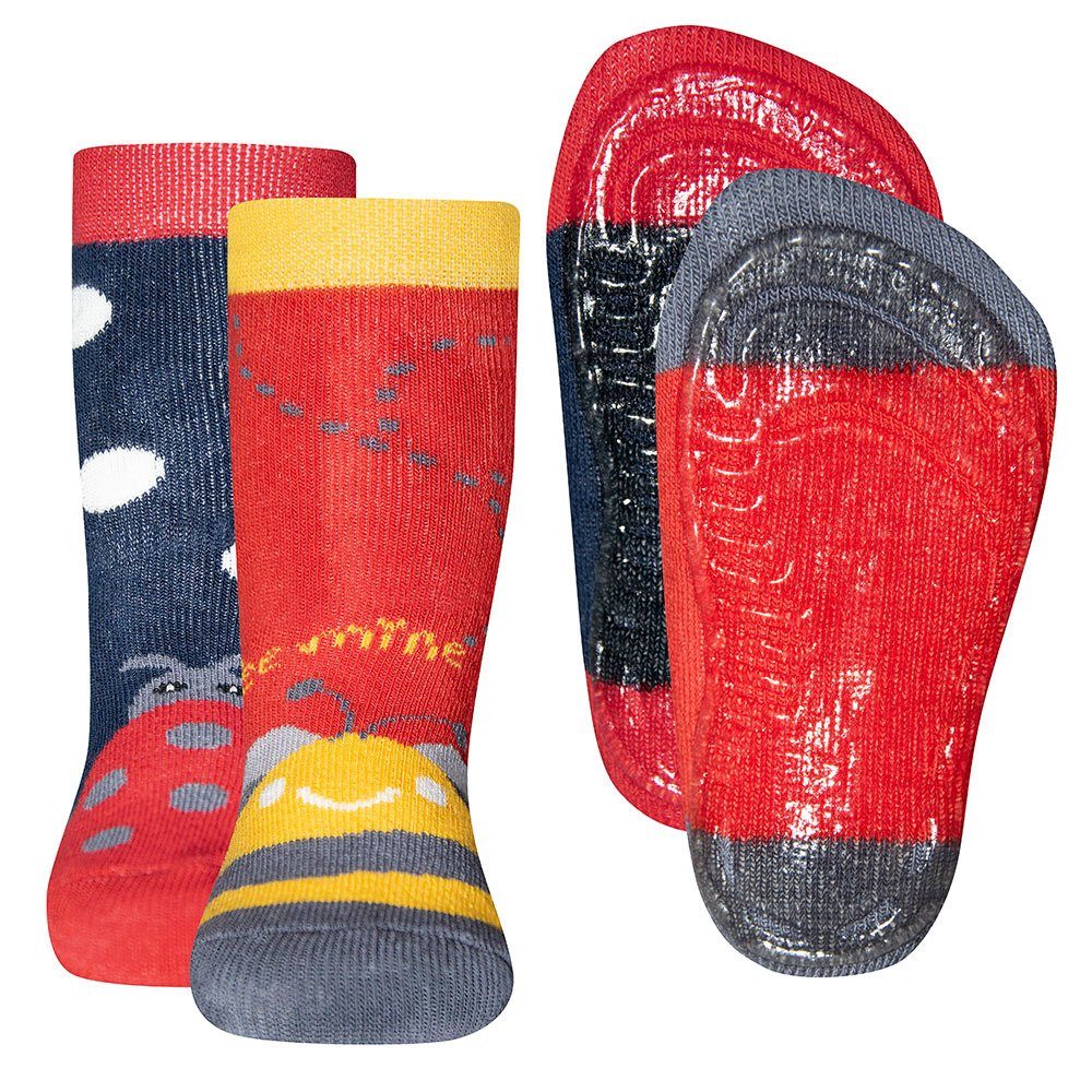EWERS Calzini Bambini 2 Paia In Lana Biologica - GOTS, Unisex, Grigio, Morbidi E Lavabili In Lavatrice