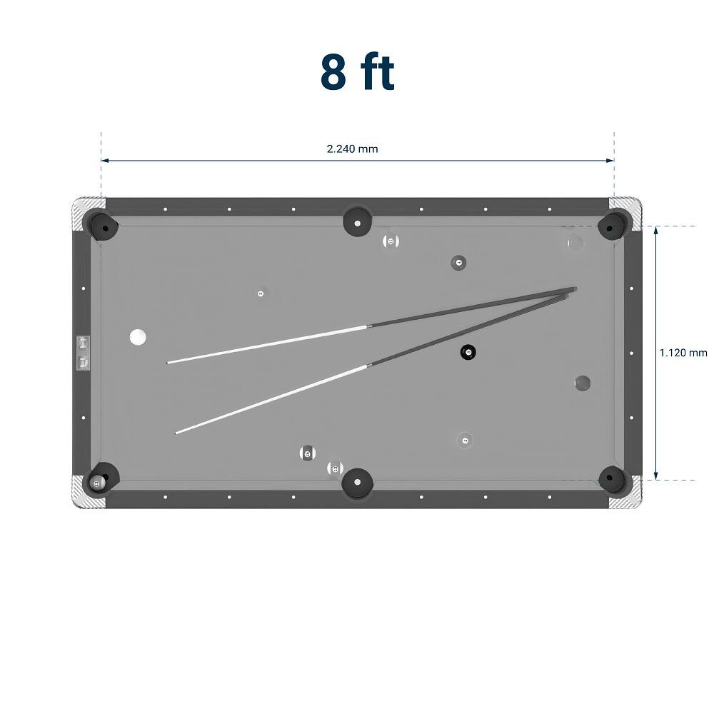 (246x134 & ft ft In (190x106 ft = Sportime ft Galant, 8 Königsblau, 5,5 Billardtisch 8 cm), 7 (215x118 cm cm) 246x134 cm) Billardtisch