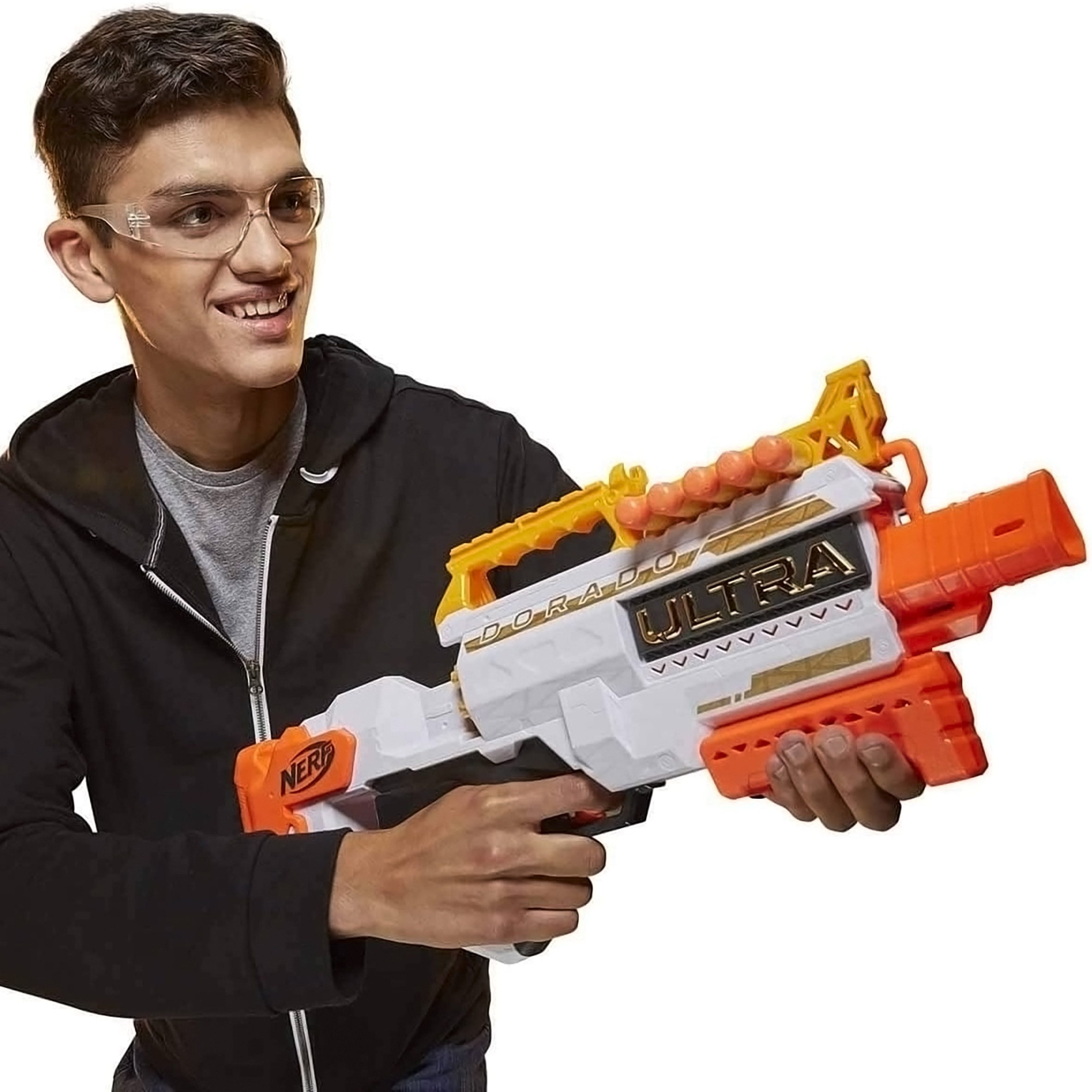 Hasbro Blaster Nerf Ultra Dorado Blaster - 12 Ultra Darts (Stück, 1-tlg., Nerf Blaster), Vollmotorisierte Spielzeug Pistole