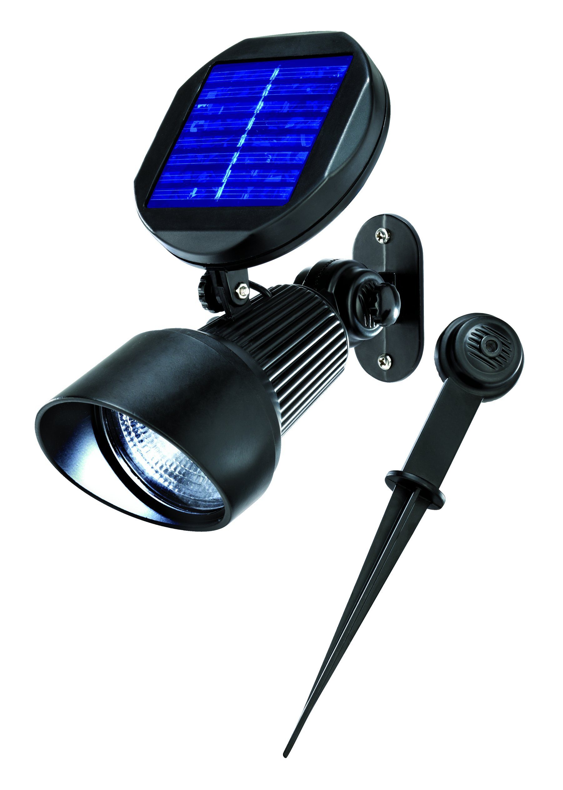 esotec LED Gartenleuchte Solar-Gartenstrahler Spotlight 102138 LED fest eingebaut Kaltweiß