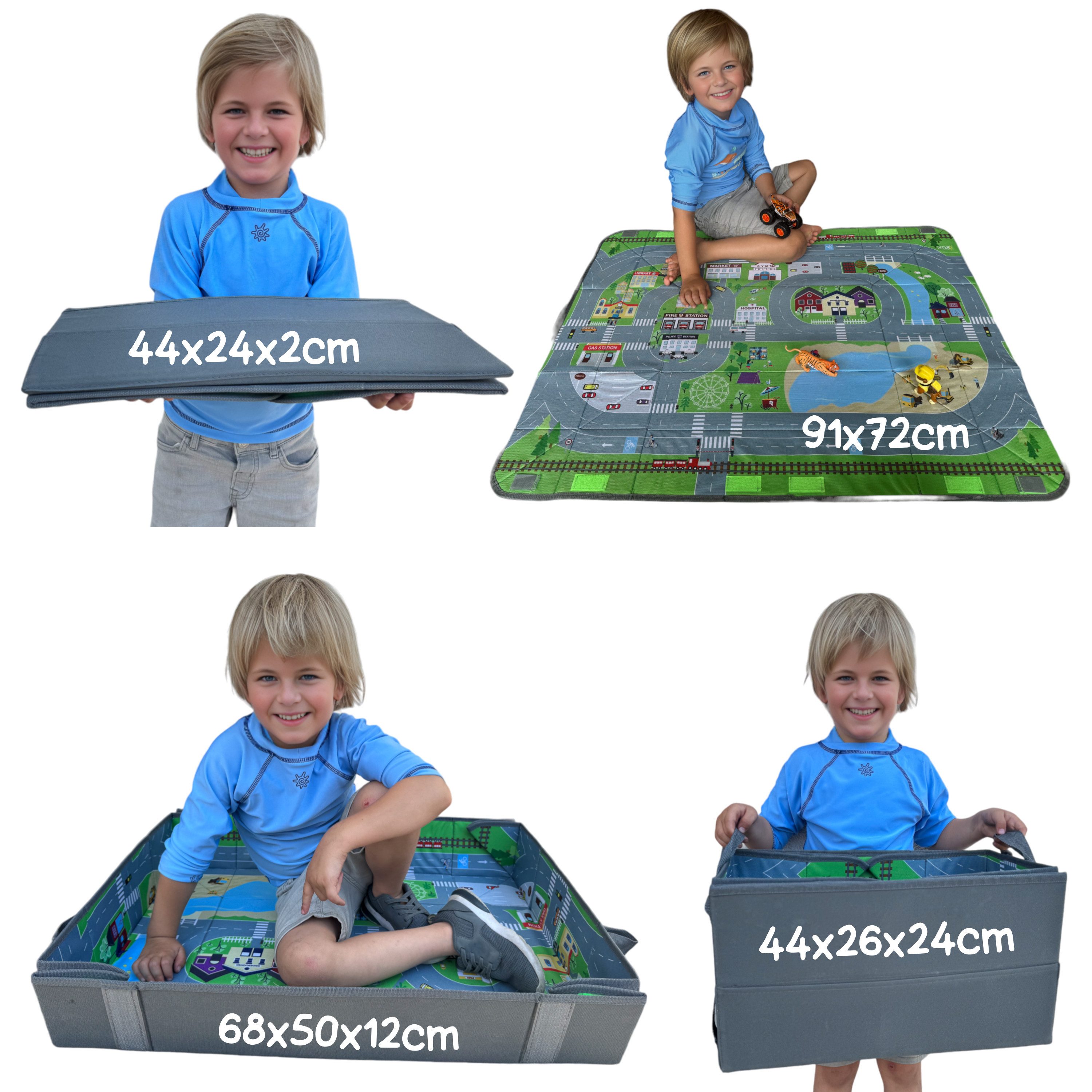 HECKBO Rücksitzorganizer 4 in1 Kinder Auto Organizer & Spielmatte