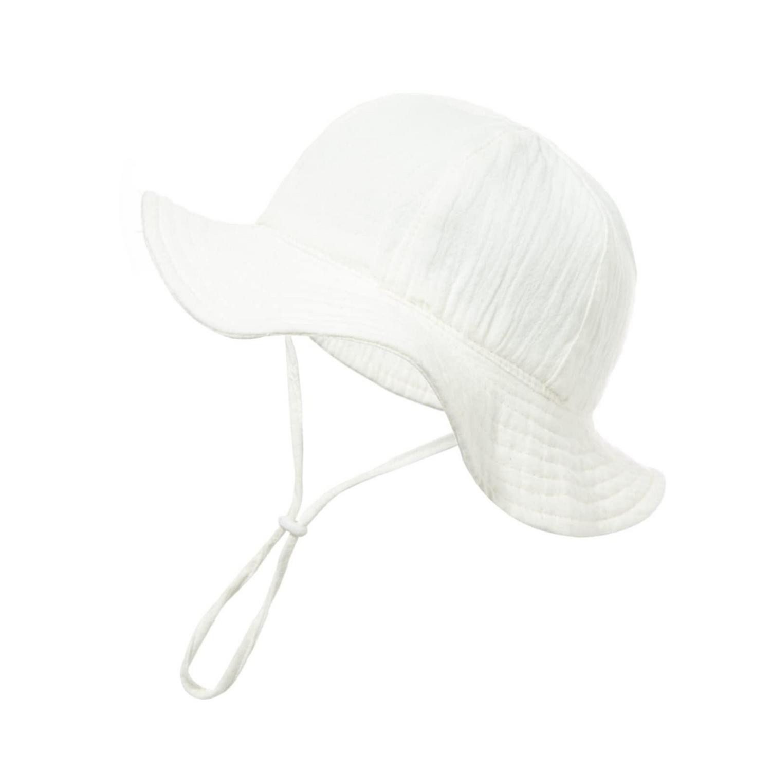 LuxusKollektion Sonnenhut Sonnenhut Baby Kleinkind Mädchen Sonnenschutz Strand 6-12 Monate Weiß