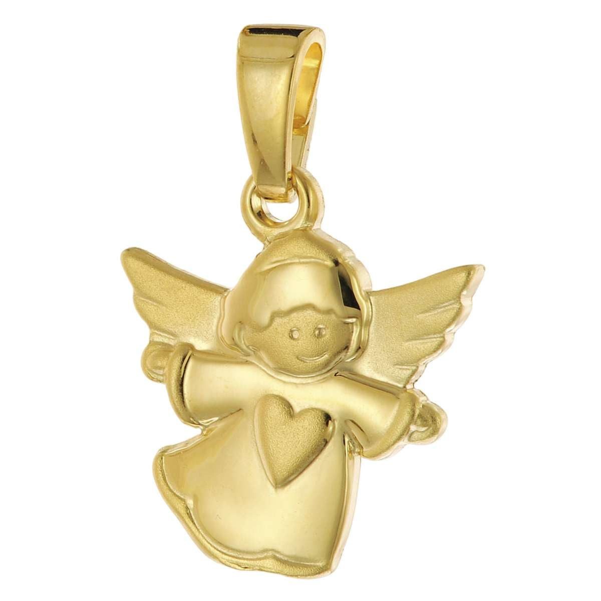 trendor Engelanhänger 31044, Engel Schmuck-Anhänger für Kinder 925 Silber Vergoldet