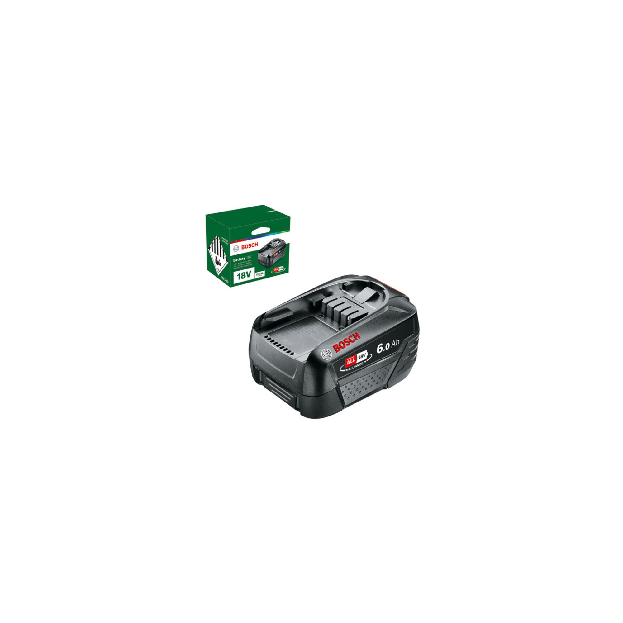 Bosch Professional Bosch Akkupack 18 Volt Lithium-Ionen PBA 18 Volt, 6.0 Ah W-C, Systemzu Akkupacks