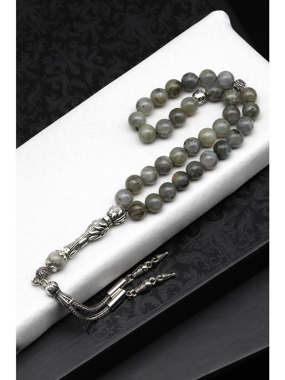 Nisan Ketten und Armband Set, Labradorit Tesbih, Gebetskette 33 Perlen, 8 m günstig online kaufen