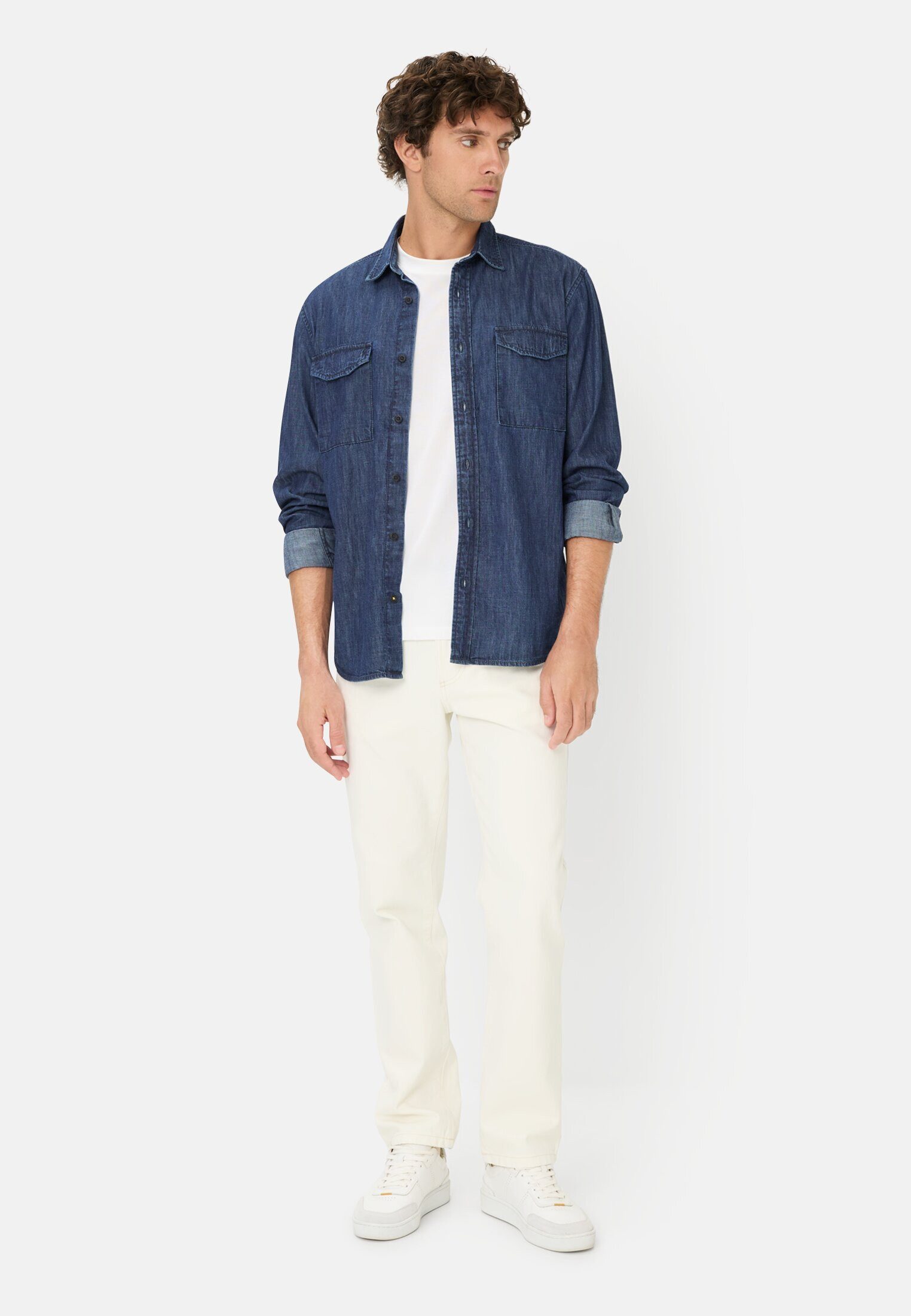 camel active Jeanshemd Langarmhemd in Jeans Optik Langarm