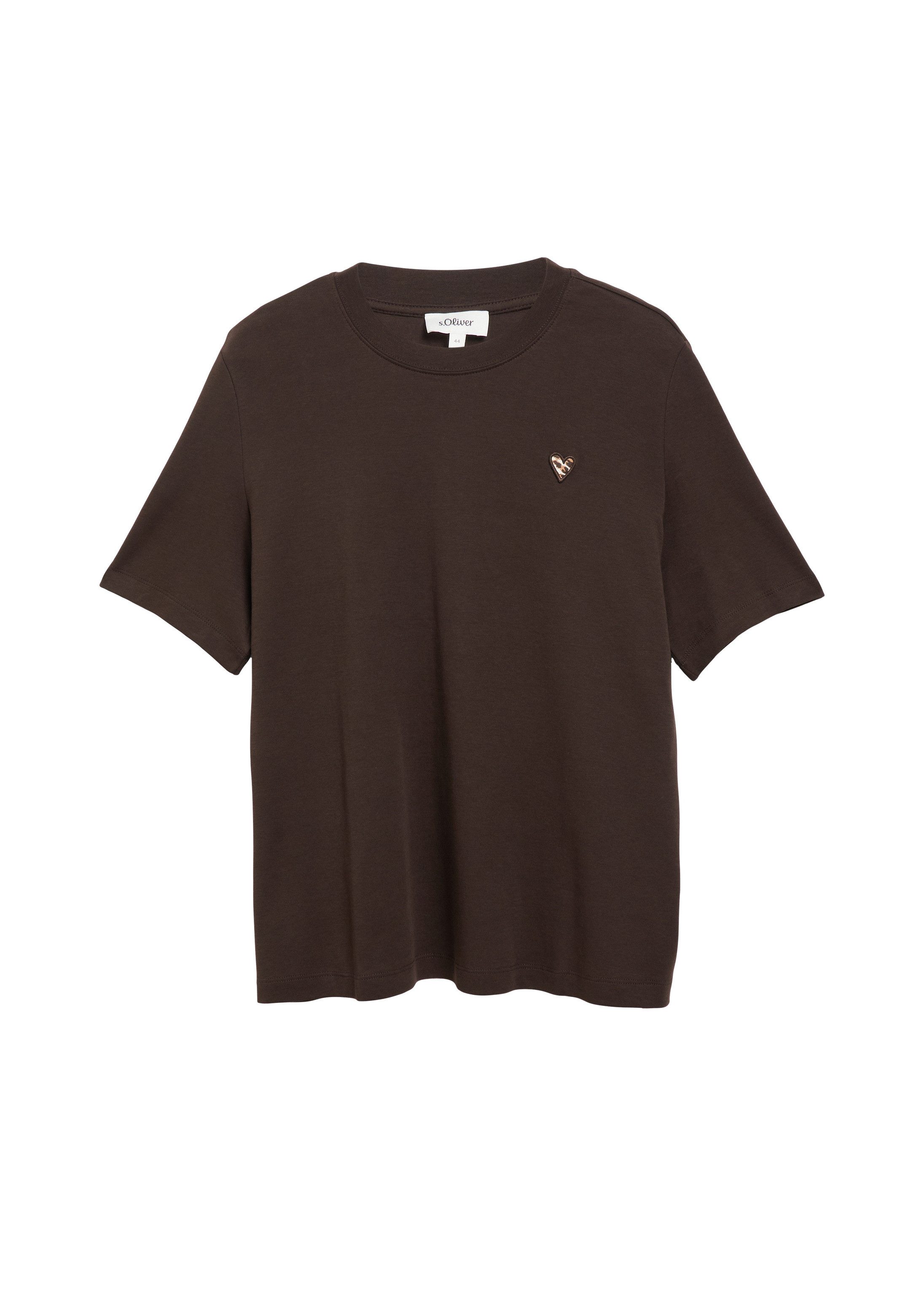 s.Oliver Kurzarmshirt T-Shirt T-Shirt mit Leo-Herz