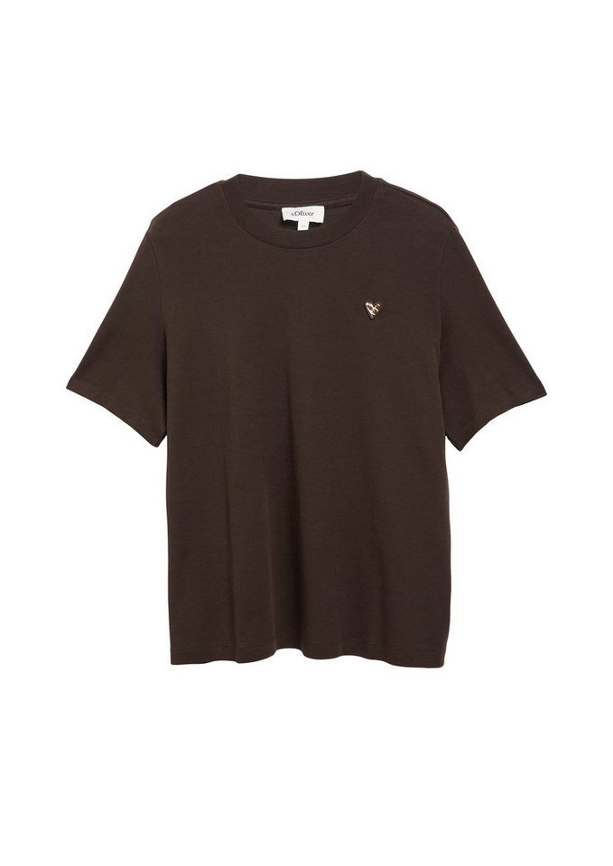 s.Oliver Kurzarmshirt T-Shirt T-Shirt mit Leo-Herz