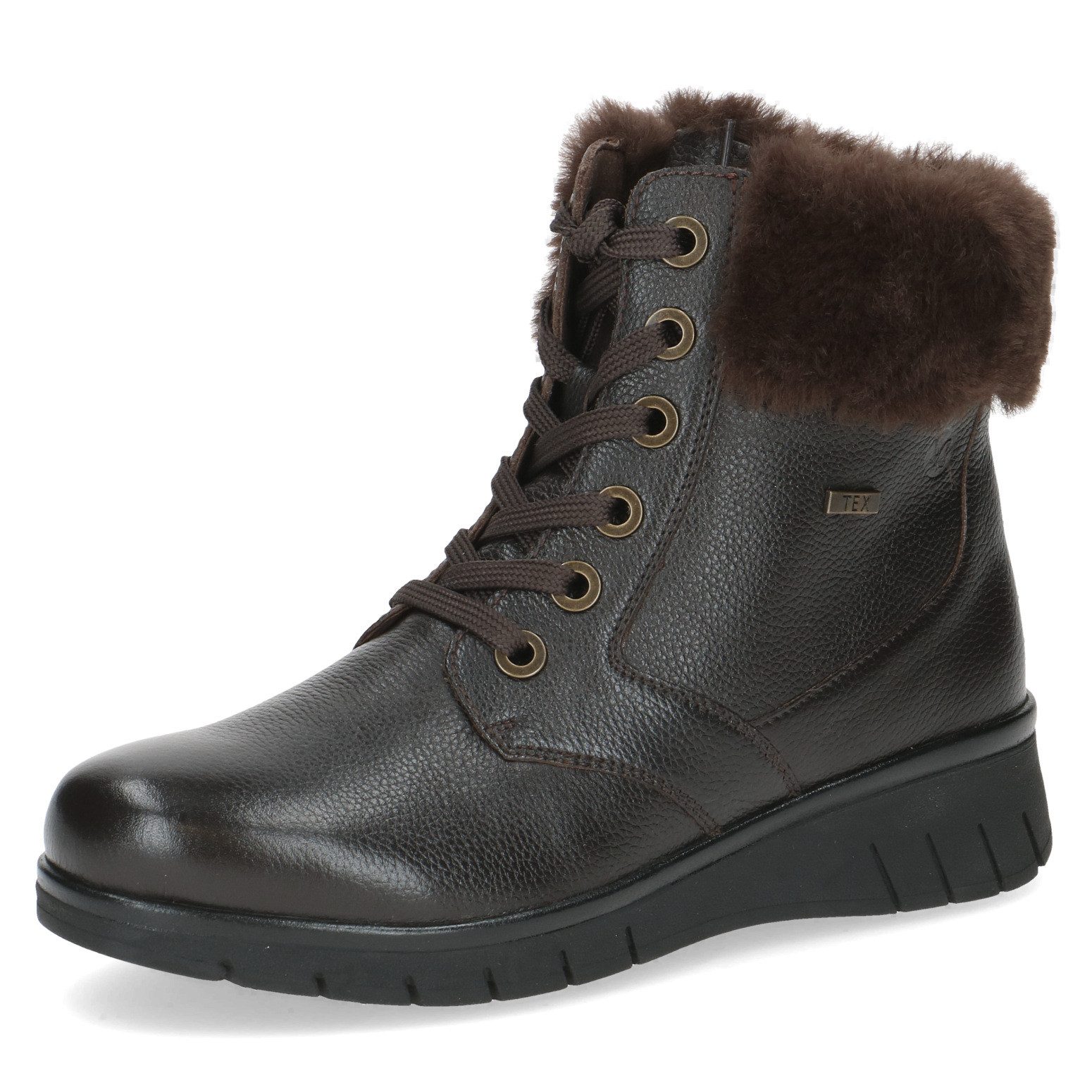 Caprice Winterboots, Keilabsatz, Schnürboots, Schnürstiefelette in Weite H (sehr weit)