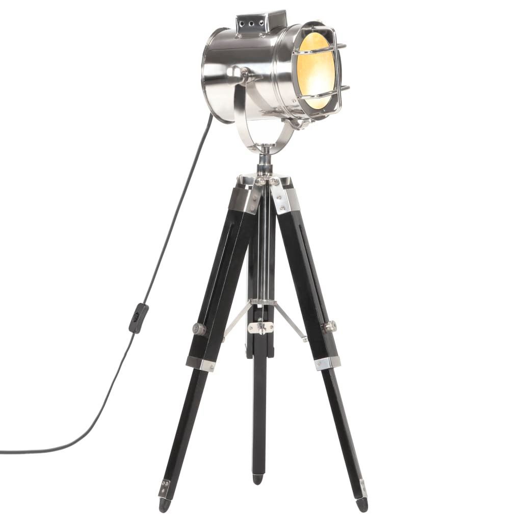 vidaXL Deckenleuchte Stativlampe Schwarz Massivholz 69 cm