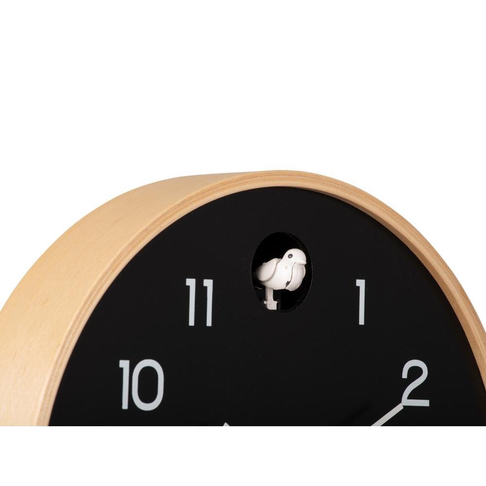 Karlsson Uhr Wanduhr Natural Cuckoo Birch Wood Black – Bild 4 von 5