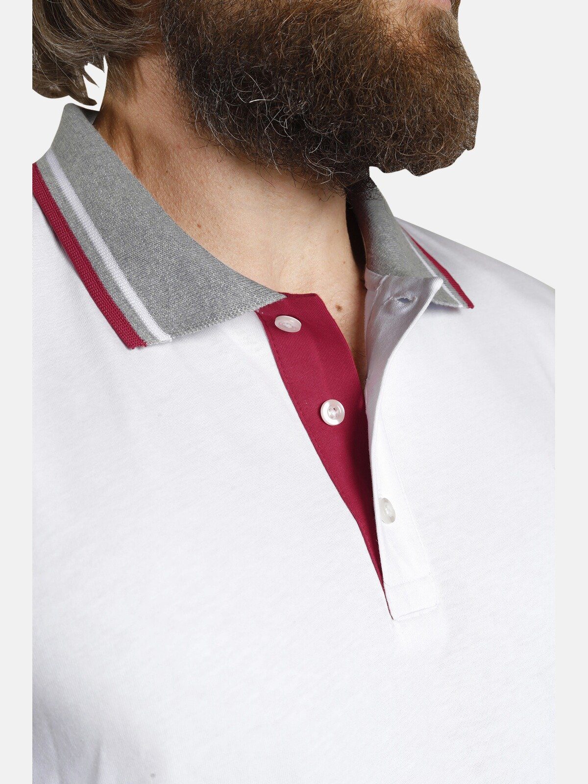 Jan Vanderstorm grau in JOHAN Designs Poloshirt (2er-Pack) zwei