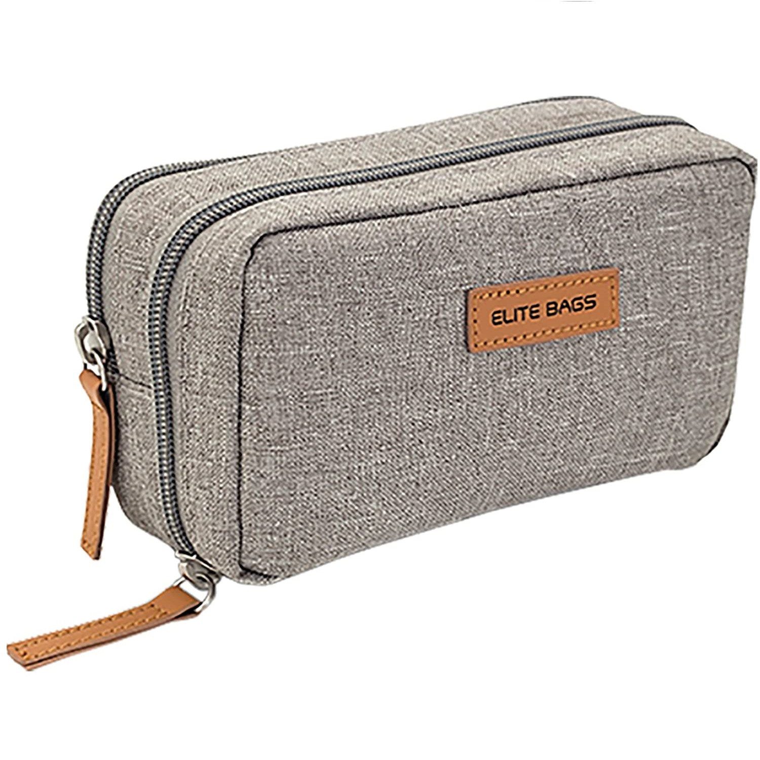 Elite Bags Aufbewahrungstasche Elite Bags DIABETIC'S Diabetikertasche grau (Insulin-Tasche, 1-tlg., inkl. Kühlpad), geschütztes, thermoisoliertes Insulin-Fach mit Platz für GEL Kühlpad