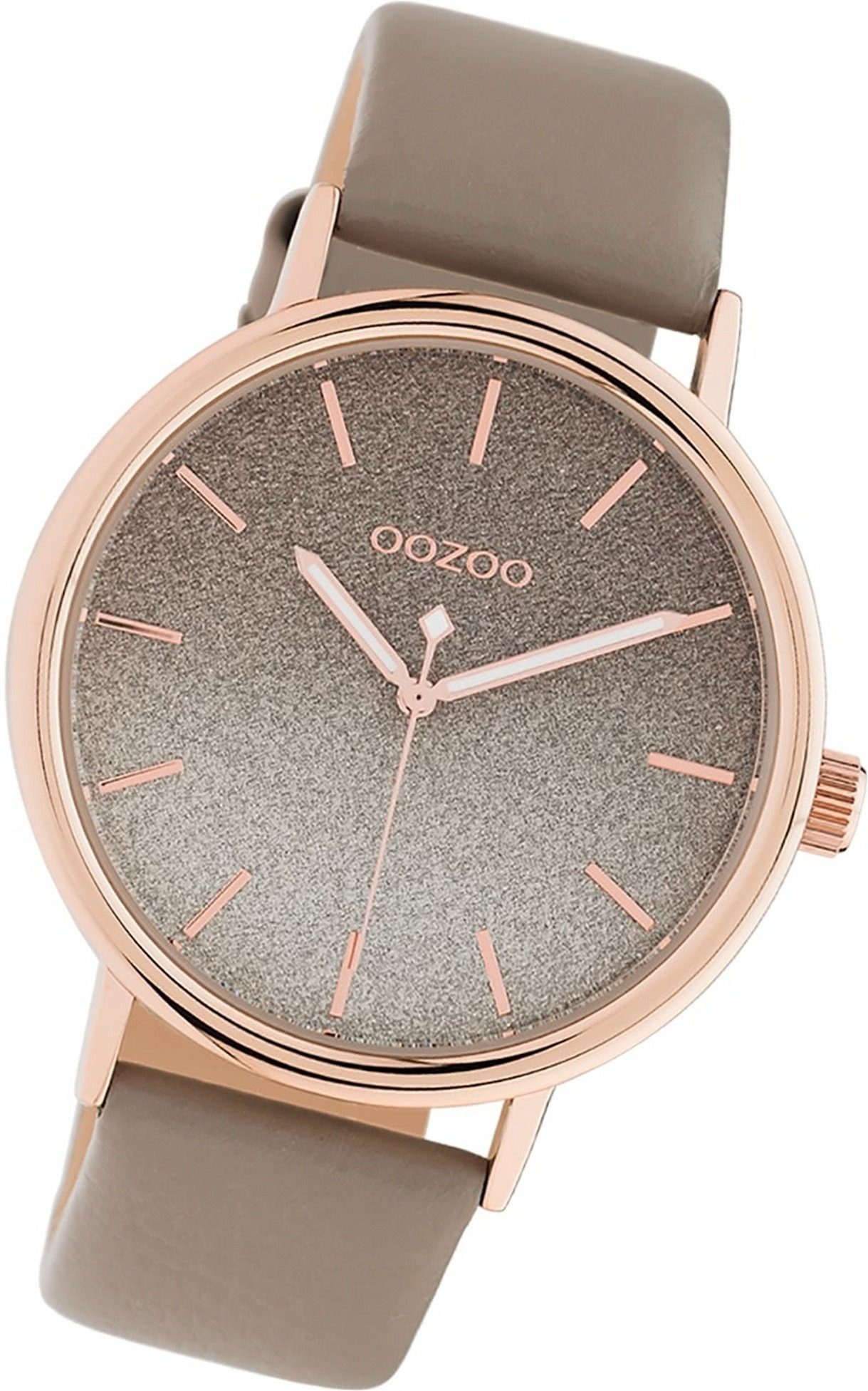 OOZOO Quarzuhr Oozoo Leder Damen Uhr C10937 Analog, (Analoguhr), Damenuhr Lederarmband, rundes
