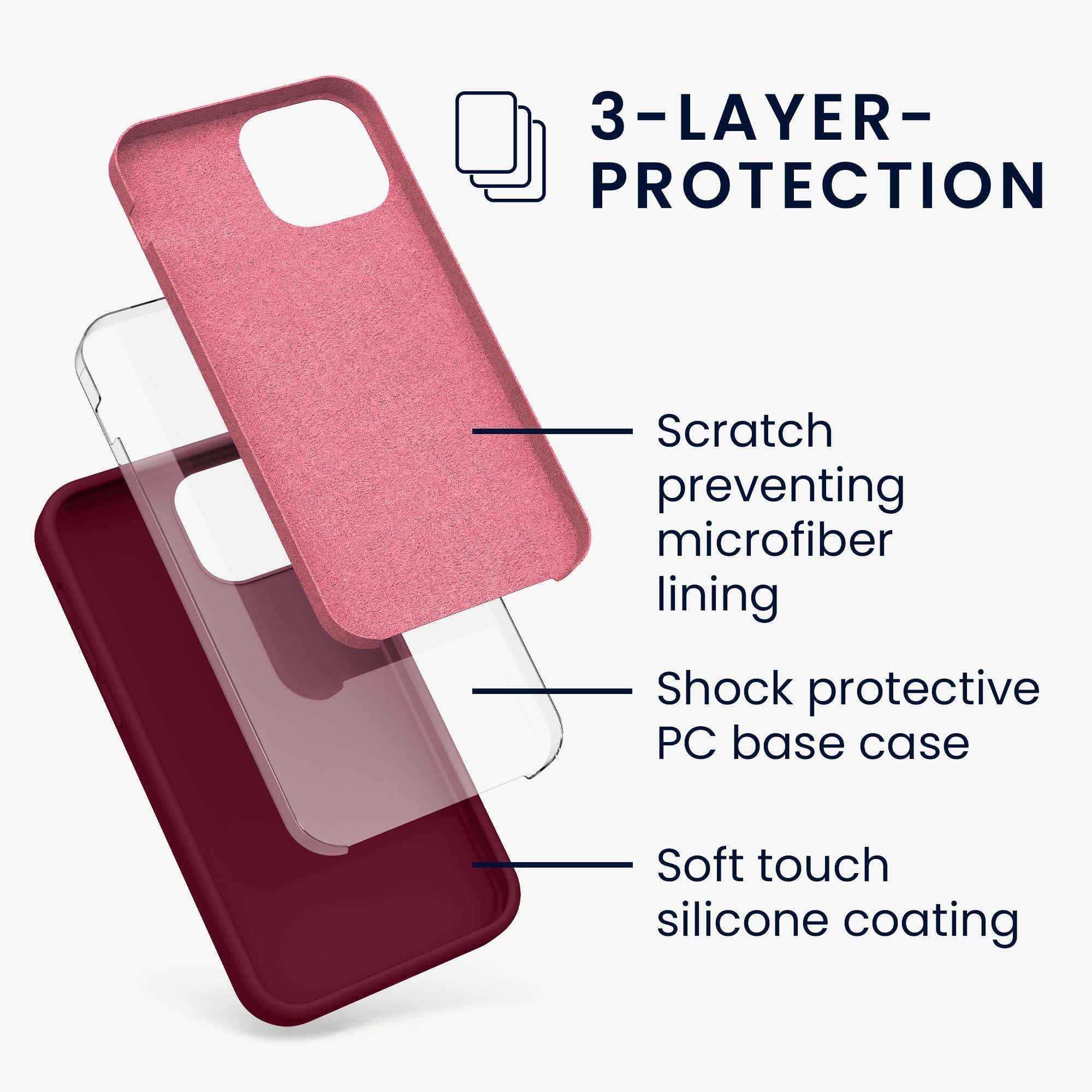 kwmobile Handyhülle Hülle für Apple iPhone 13 mini, Hülle Silikon gummiert - Handyhülle - Handy Case Cover