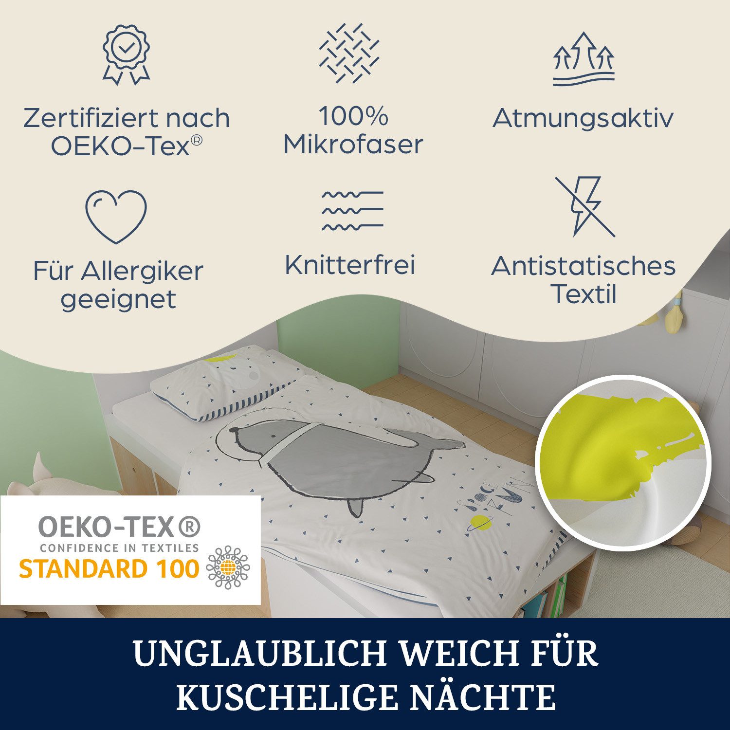 sleepwise Bettwäsche Soft Wonder Kids-Edition Bettwäsche, Polyester, 2 teilig