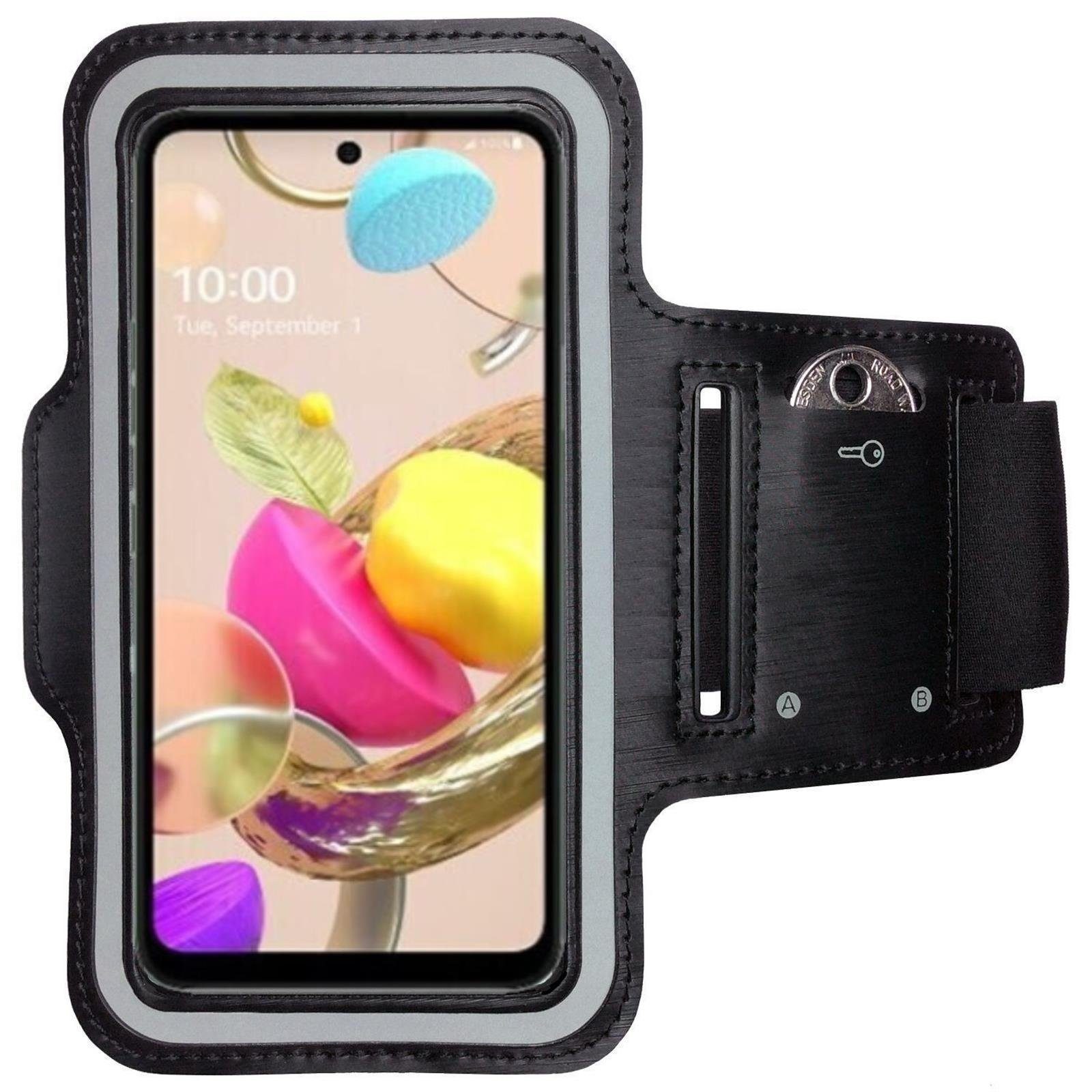 CoverKingz Handyhülle Sportarmband für LG K42 Handy Tasche Fitness Armband Sport Armtasche, Sport Schutzhülle Schlüsselfach Handyhülle Jogging Schutztasche Etui | Smartphone-Hüllen