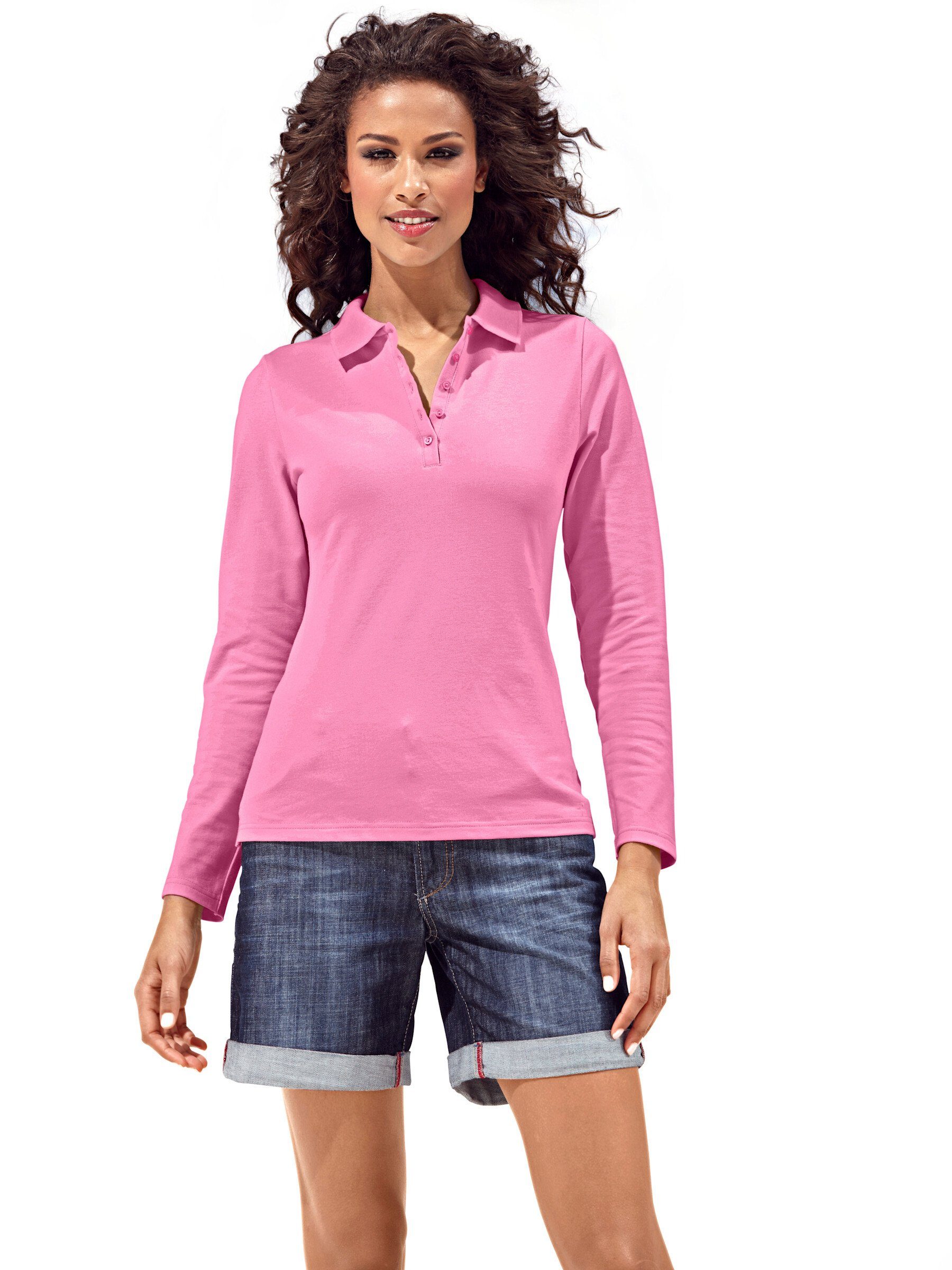 heine T-Shirt Langarm-Poloshirt . günstig online kaufen