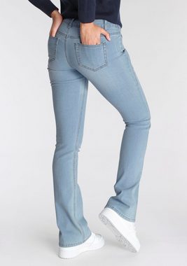 Arizona Bootcut-Jeans mit Keileinsätzen Low Waist