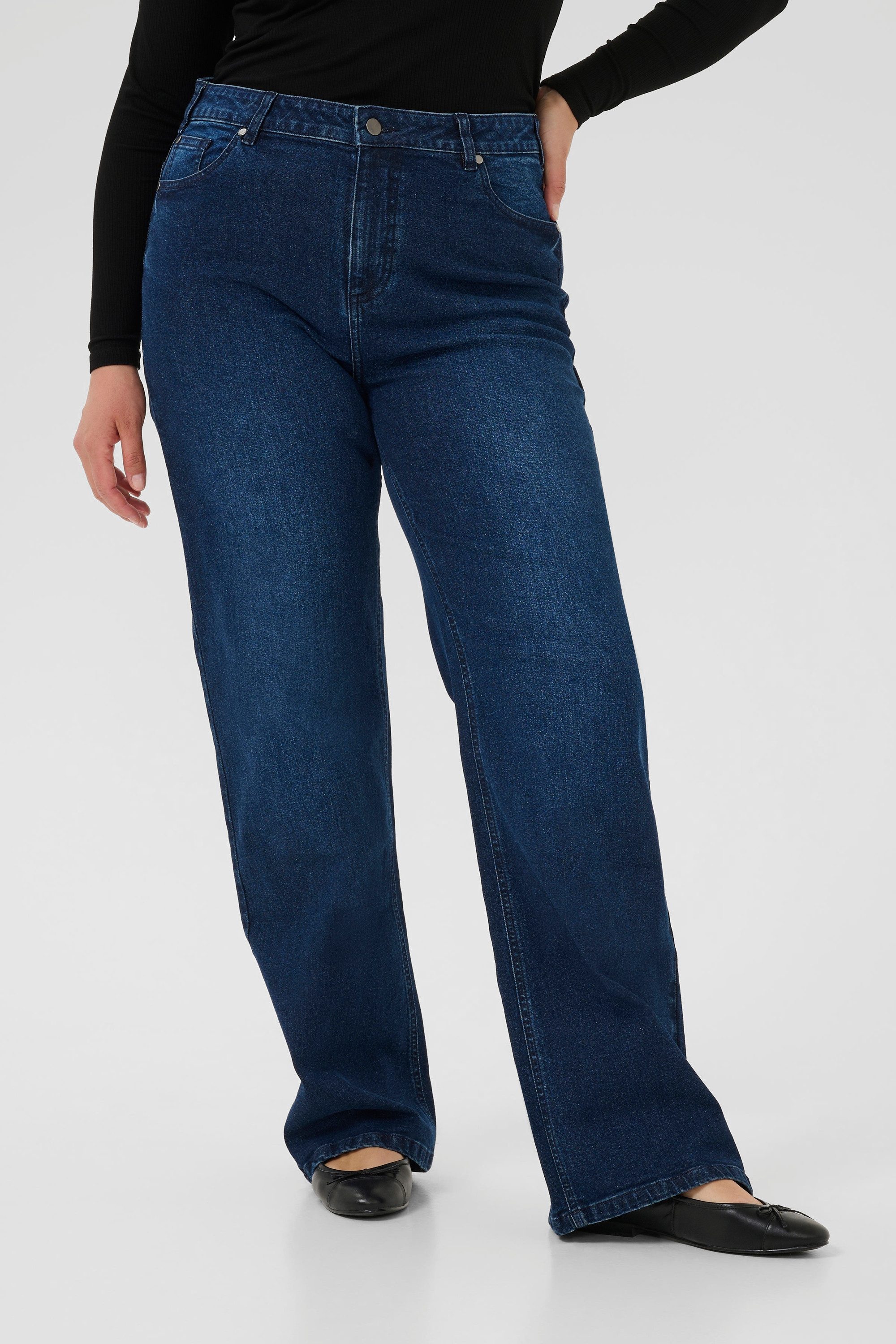 KAFFE Curve Regular-fit-Jeans Jeans KCflora Große Größen