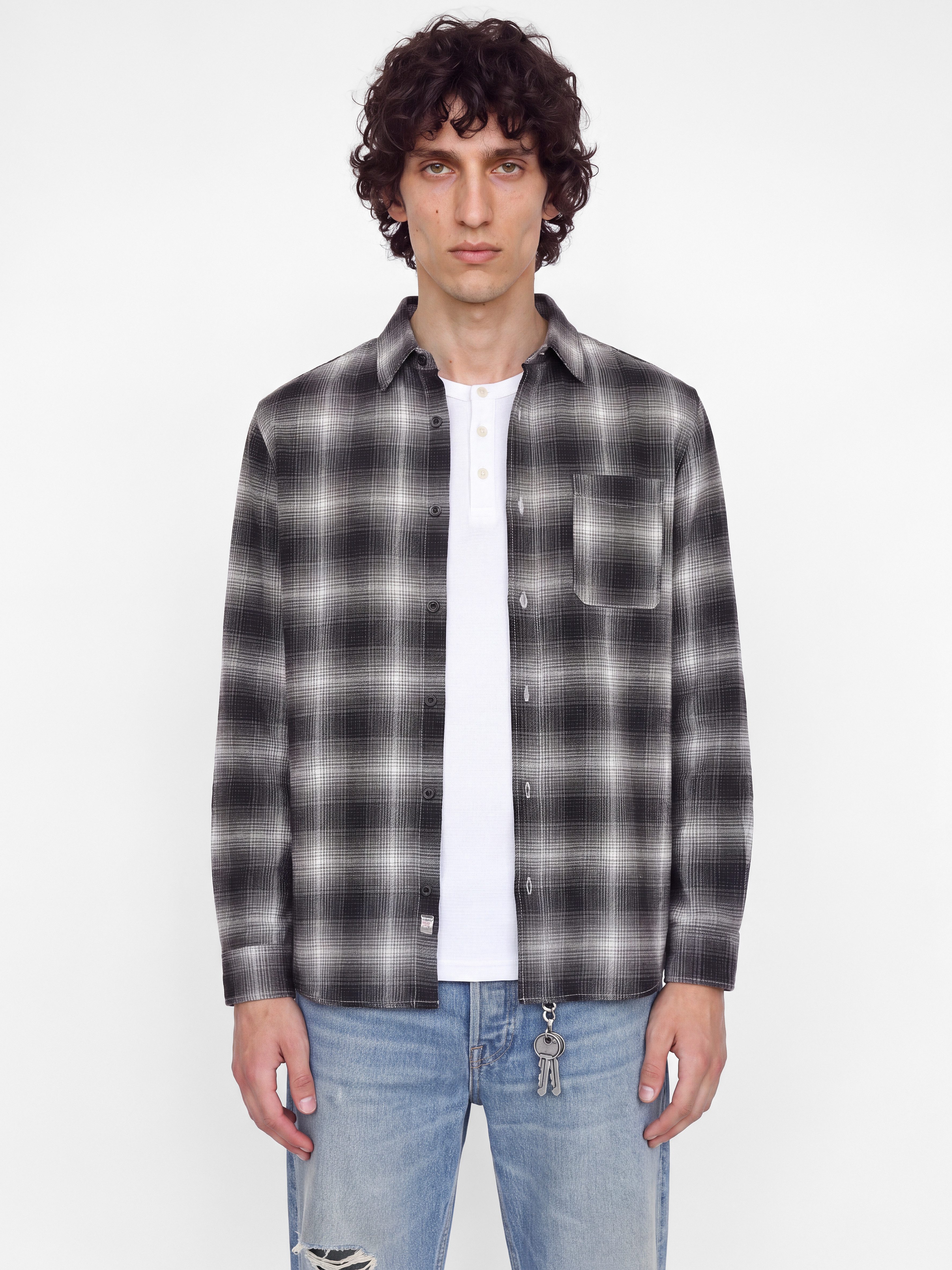 Jack & Jones Langarmhemd JJCAMDEN FLANNEL SHIRT LS Baumwolle, loose fit