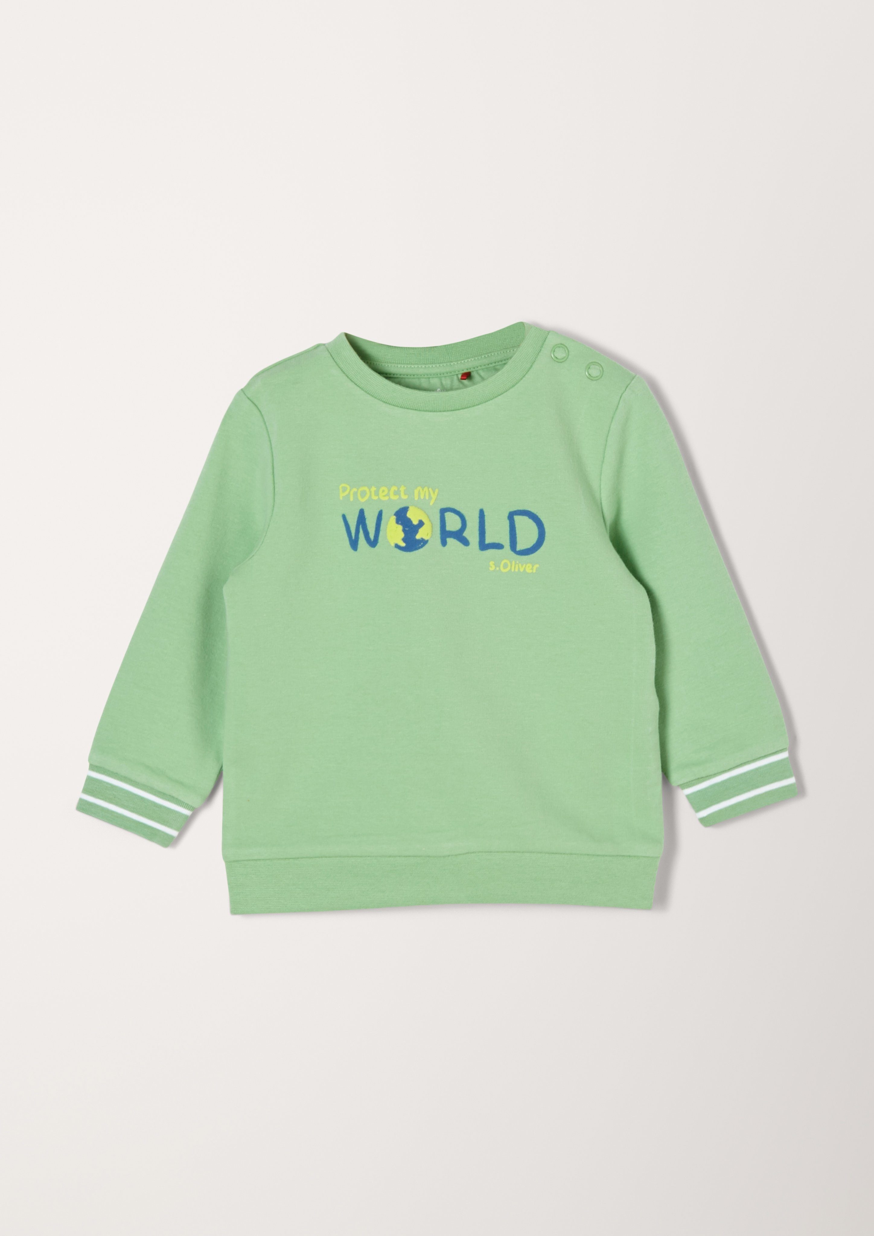 Kinder Sweater s.Oliver Sweatshirt Sweatshirt mit Streifen-Detail (1-tlg) Streifen-Detail