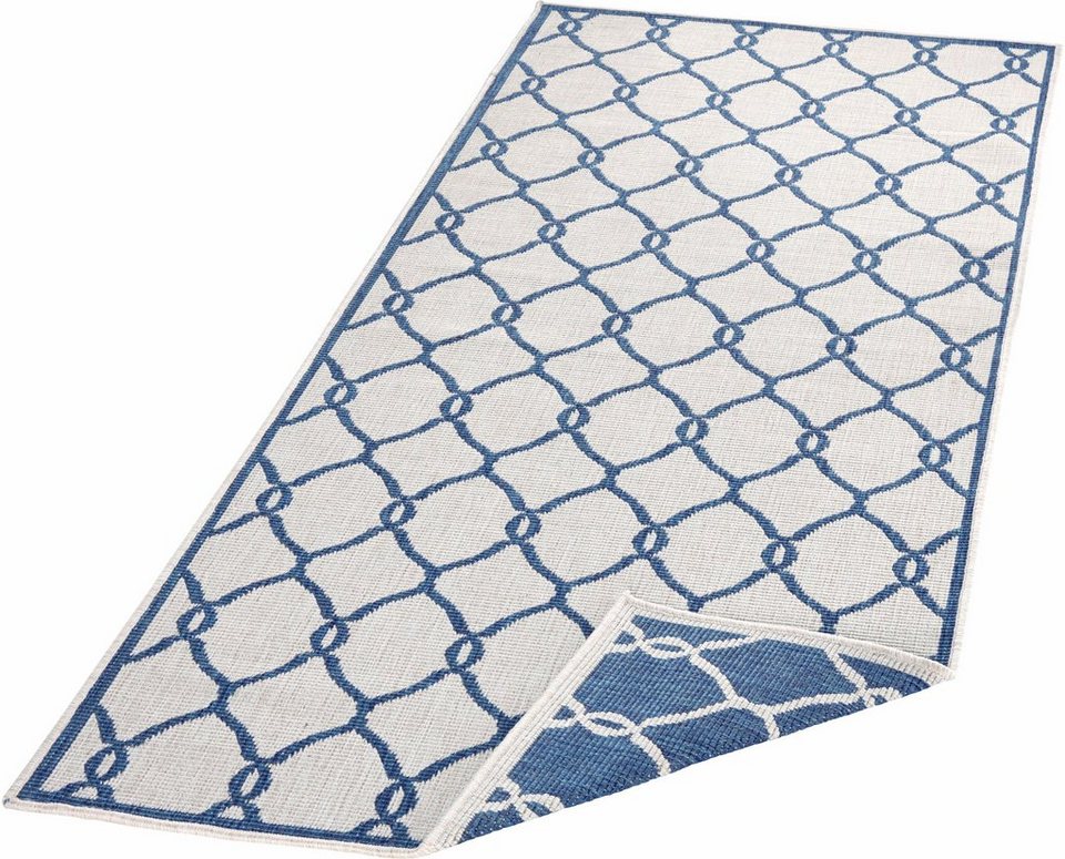 Läufer Rimini, NORTHRUGS, rechteckig, Höhe: 5 mm, In-und Outdoor geeignet,  Robust, Pflegeleicht, Flachgewebe, Wendbar