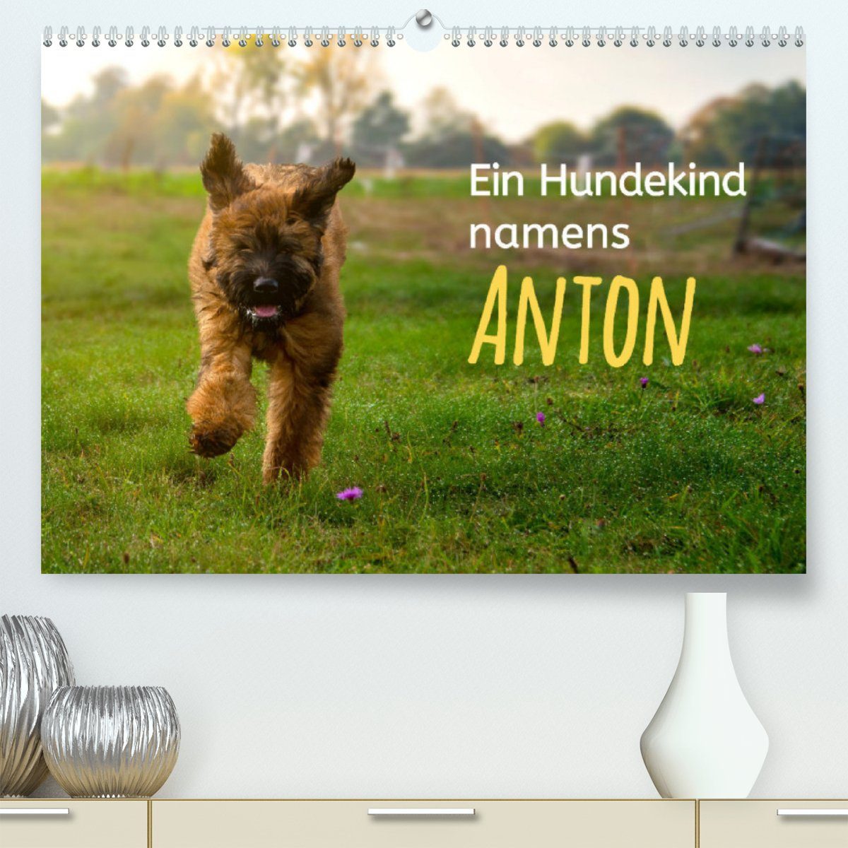 CALVENDO Wandkalender Ein Hundekind namens Anton (Premium, hochwertiger DIN A2 Wandkalender 2023, Kunstdruck in Hochglanz)