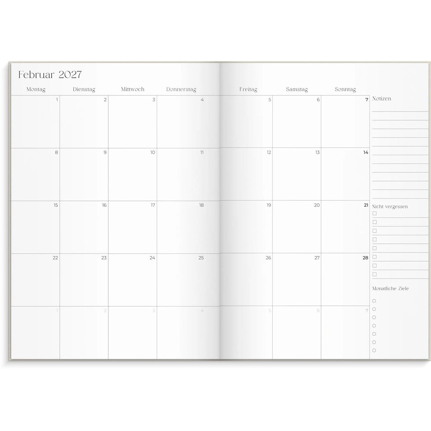 Jahresplaner Organizer & Notes A5 Checkered 26/27 17M