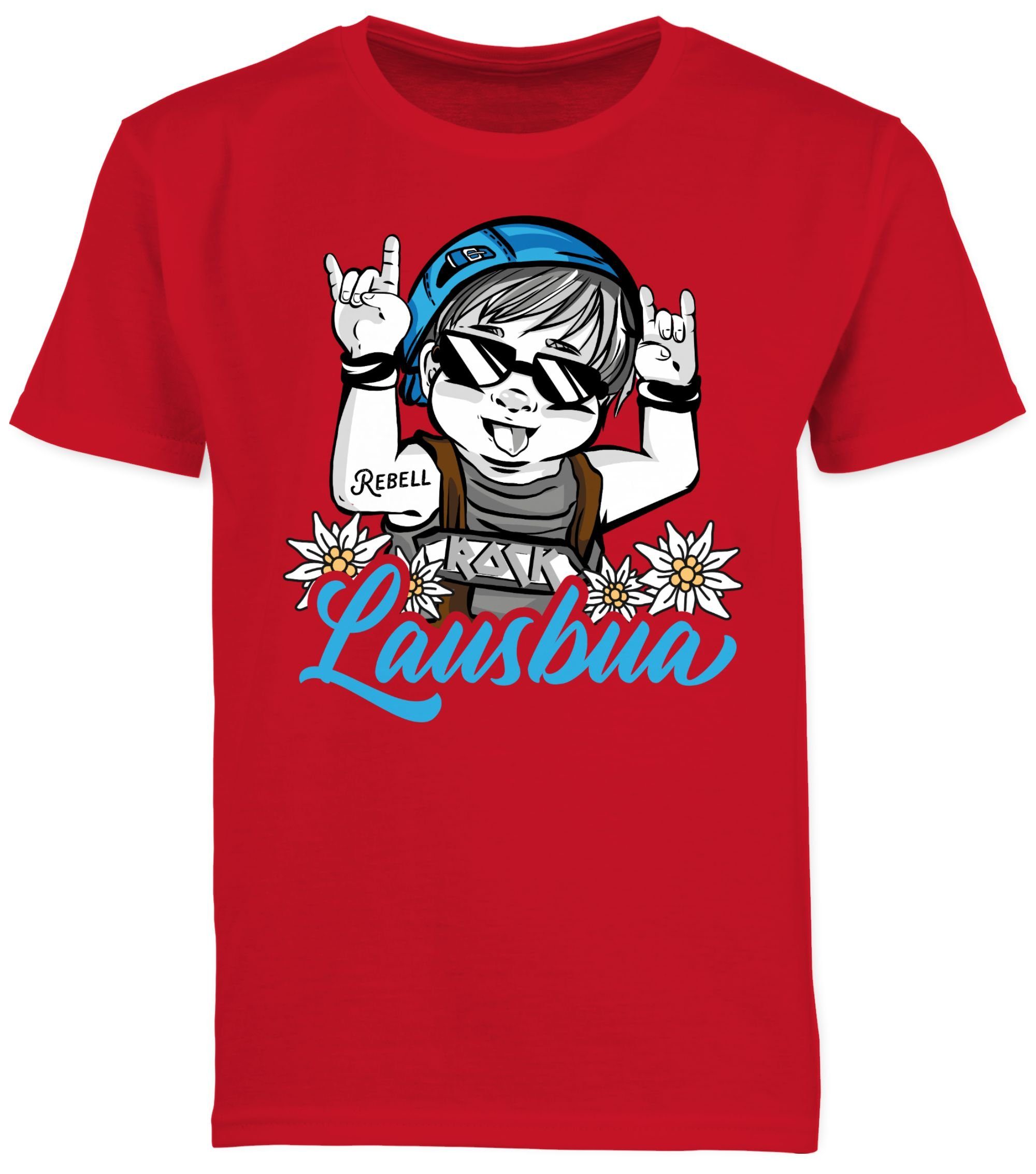 blau Lausbua Kinder Oktoberfest Rot - T-Shirt Shirtracer Mode für 1 Outfit