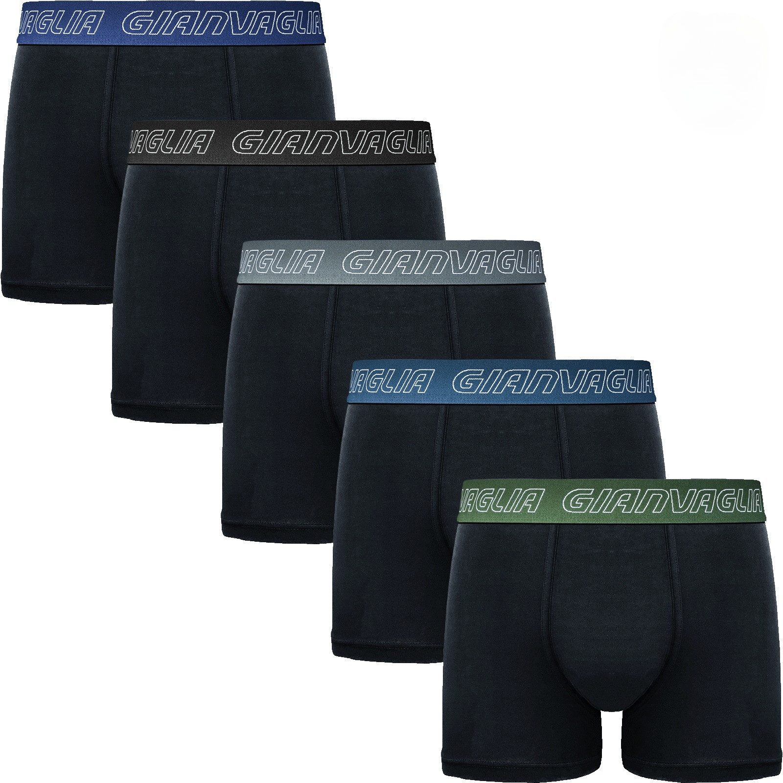 TEXEMP Boxershorts Herren Baumwolle Bunt 5er Mehrpack Männer Unterwäsche Unterhosen Set (Packung, 5-St., 5er-Pack) Atmungsaktiv - Langlebig - Robust