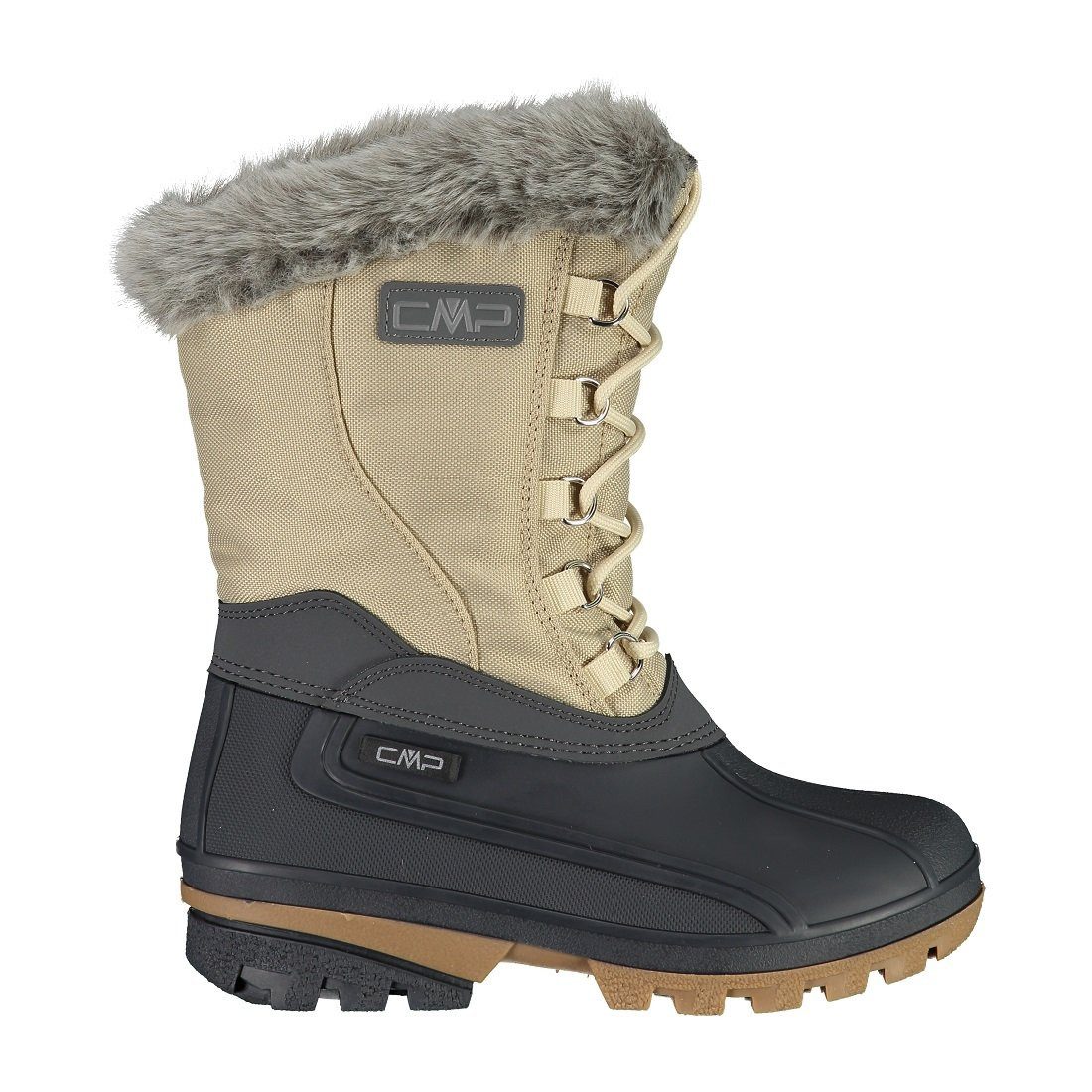 Polhanne (Polyester, wasserdicht, warm gefüttert) sandbraun Kinder Winterstiefel